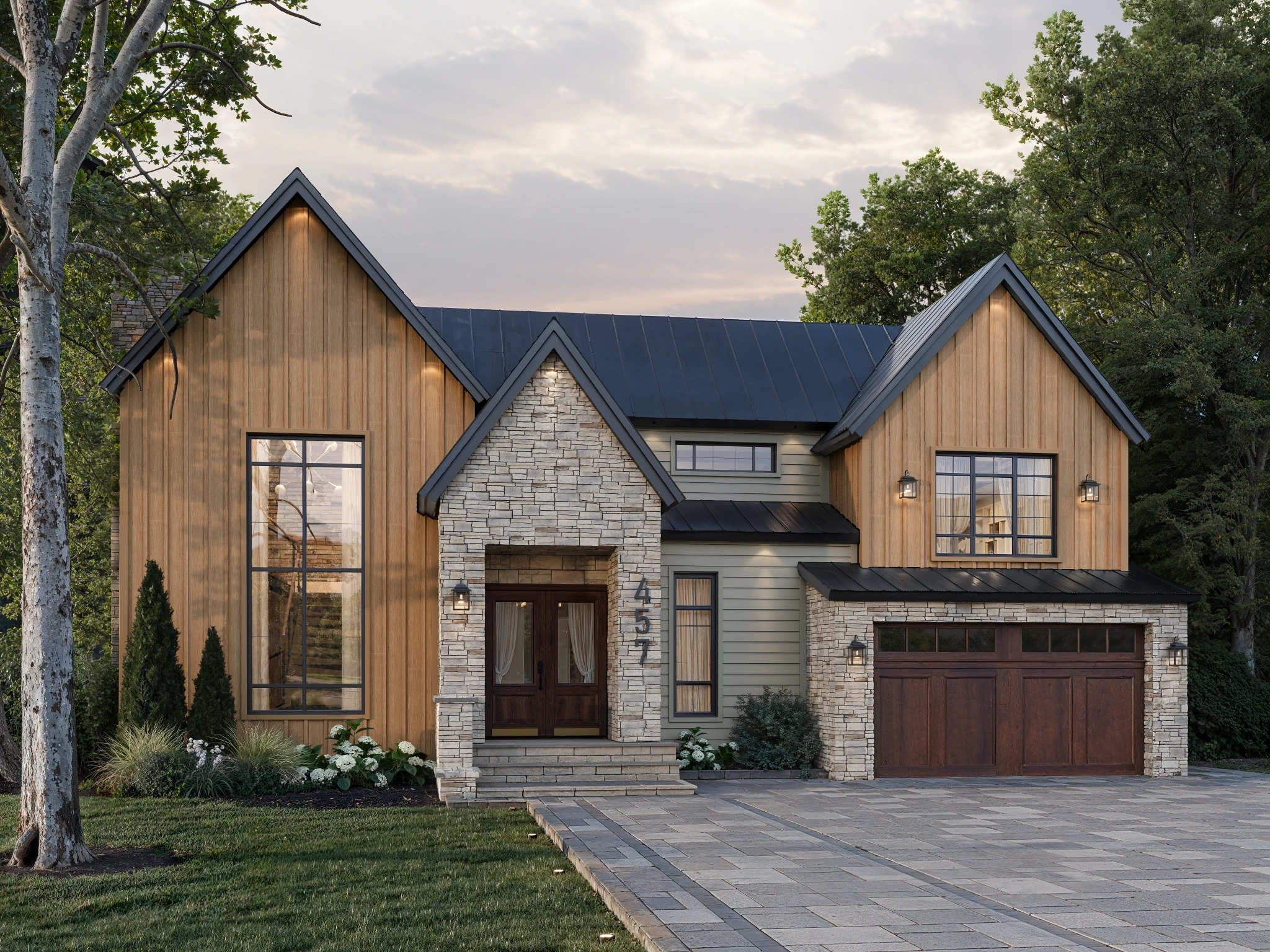 Lap Siding (8.25") Cinder Grey Wall Cladding visualization by St-Laurent