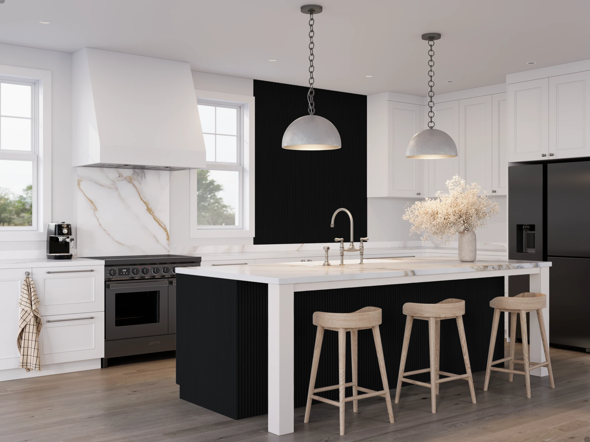 Visualisation de Profils muraux (profil 2200) Noir 723 Armoire par Sublime