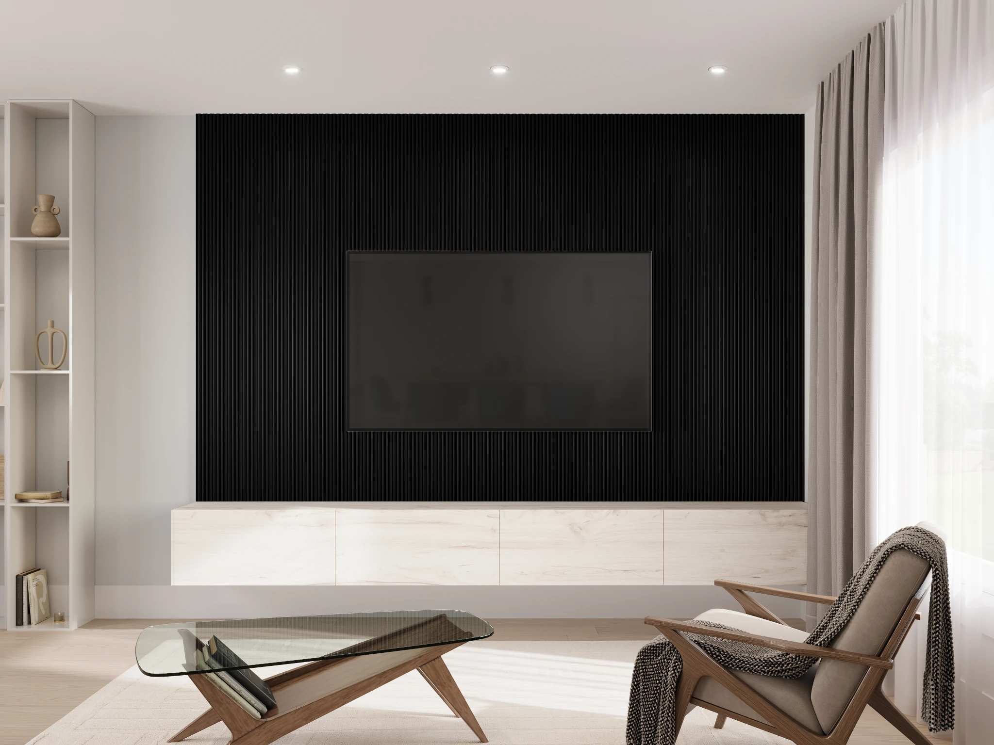 Visualisation de Profils muraux (profil 2200) Noir 723 Armoire par Sublime