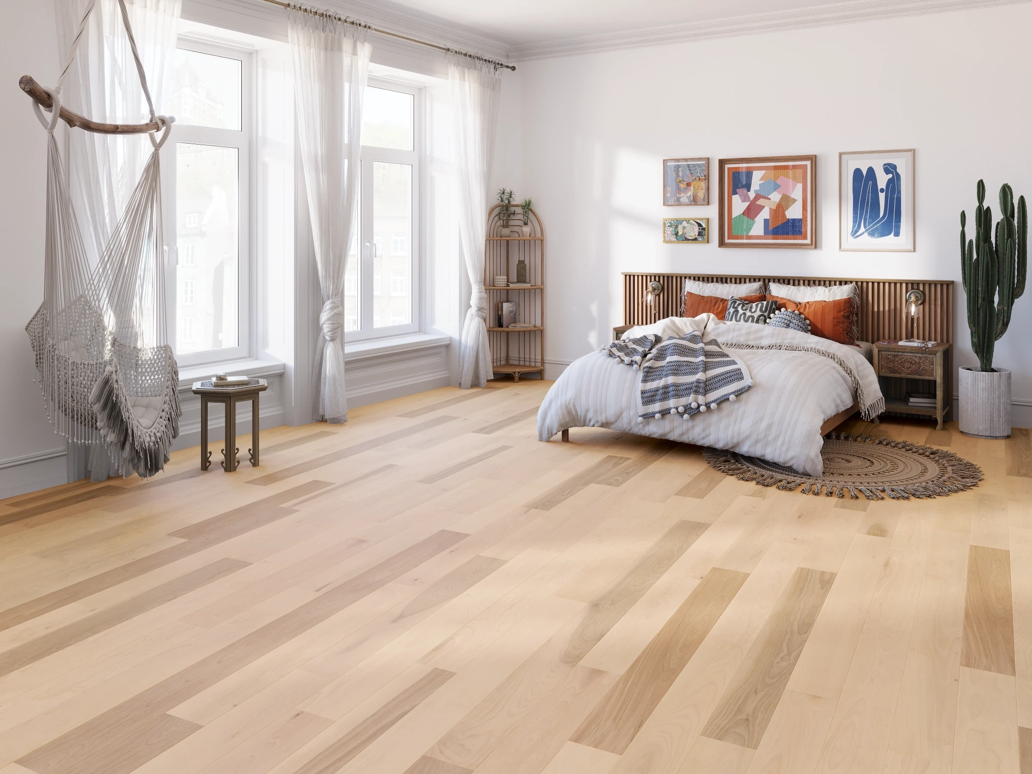 Birch Ice Select Smooth Satin Wood Floor Flooring visualization by Alexandra Hardwood Flooring
