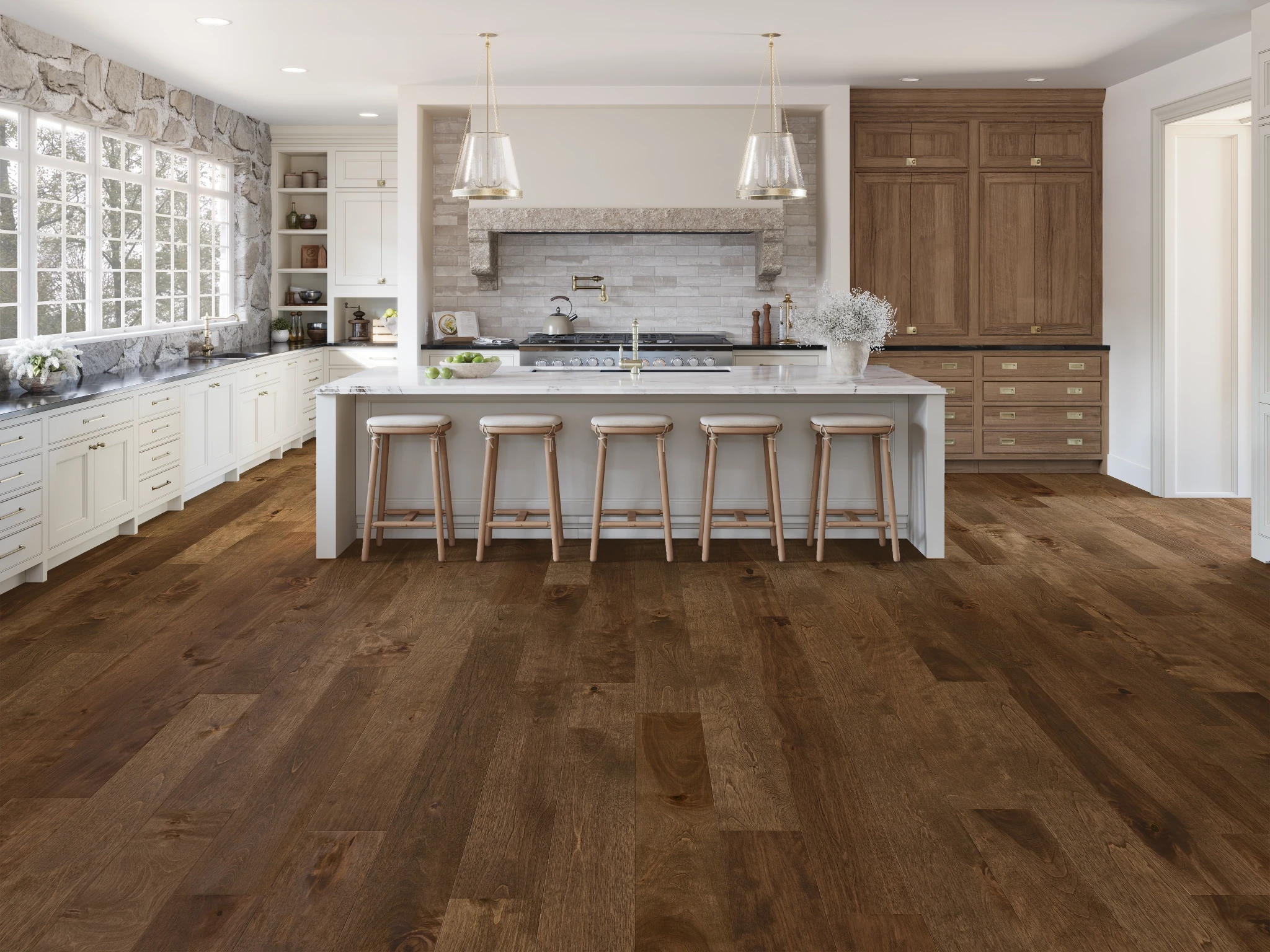 Birch Leather Character Smooth Satin Wood Floor Flooring visualization by Alexandra Hardwood Flooring