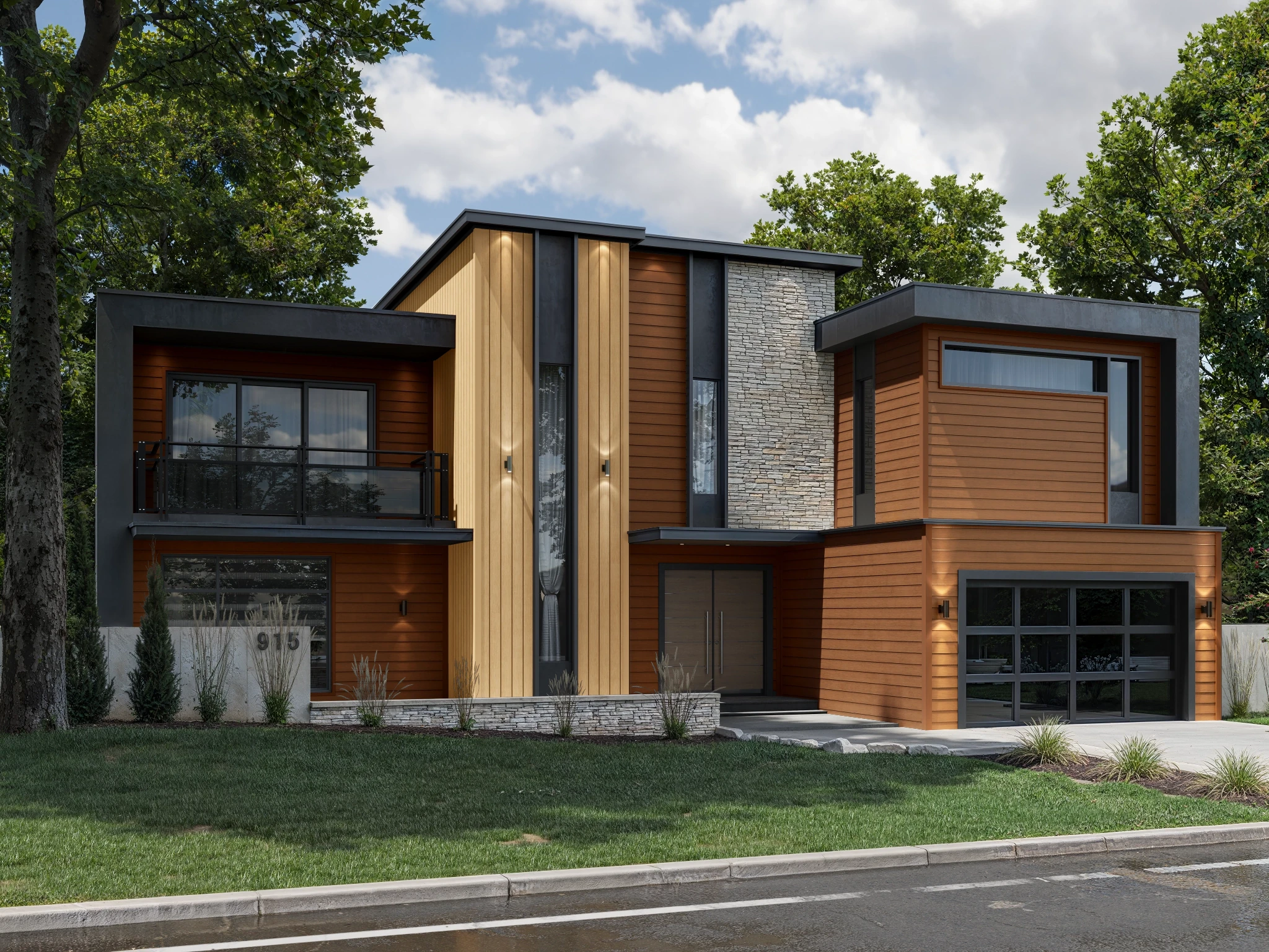 Lap Siding (8.25") Oak Wall Cladding visualization by St-Laurent