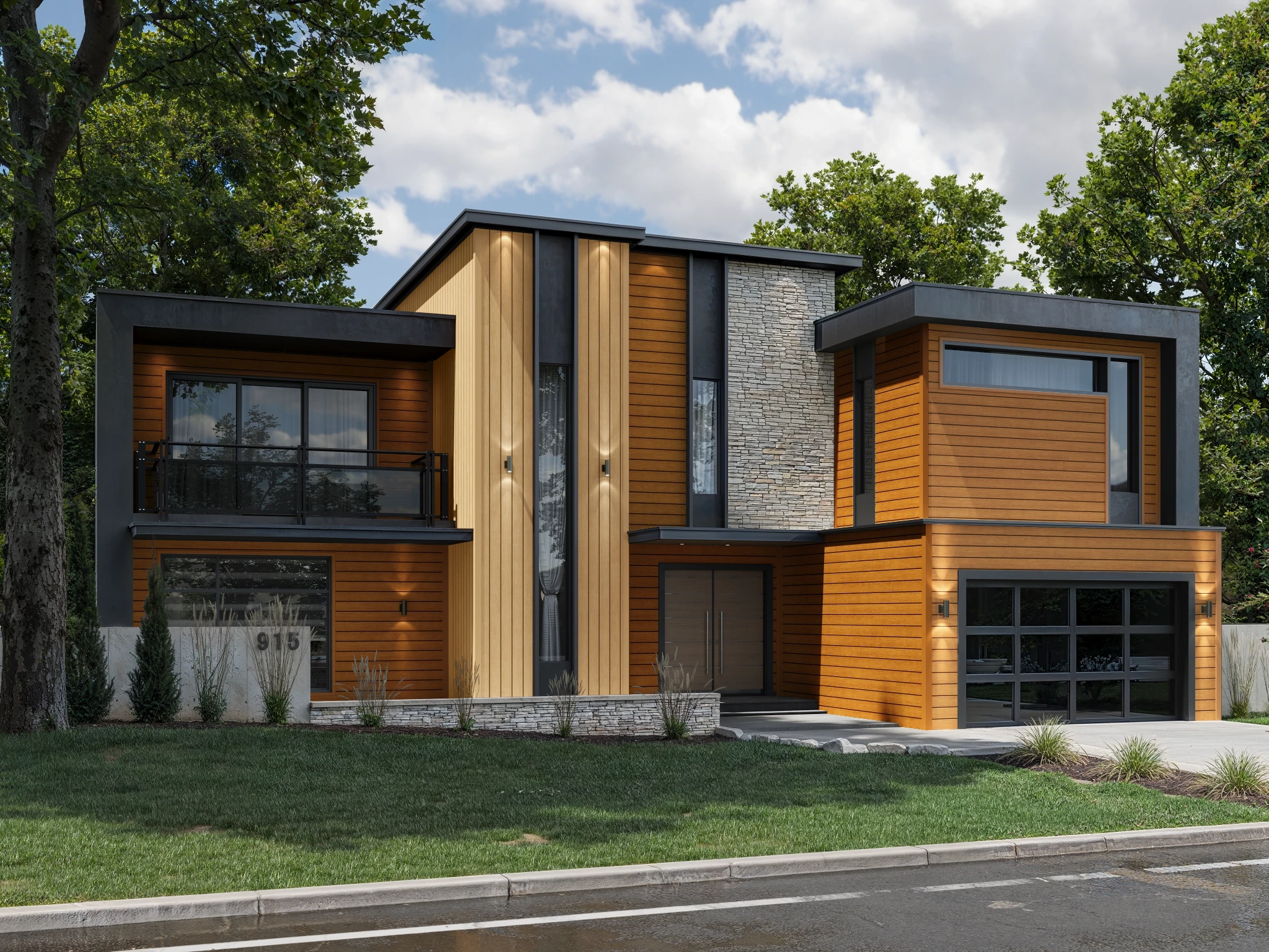 V-Groove (8.25") Ipe Wall Cladding visualization by St-Laurent
