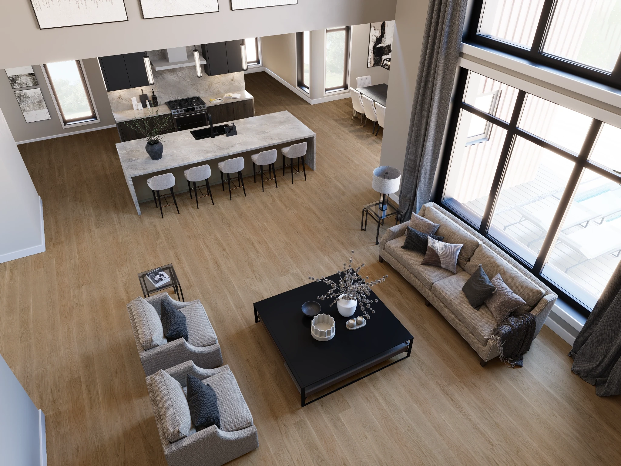 White Oak Marbella Nuance Wood Floor Flooring visualization by Preverco