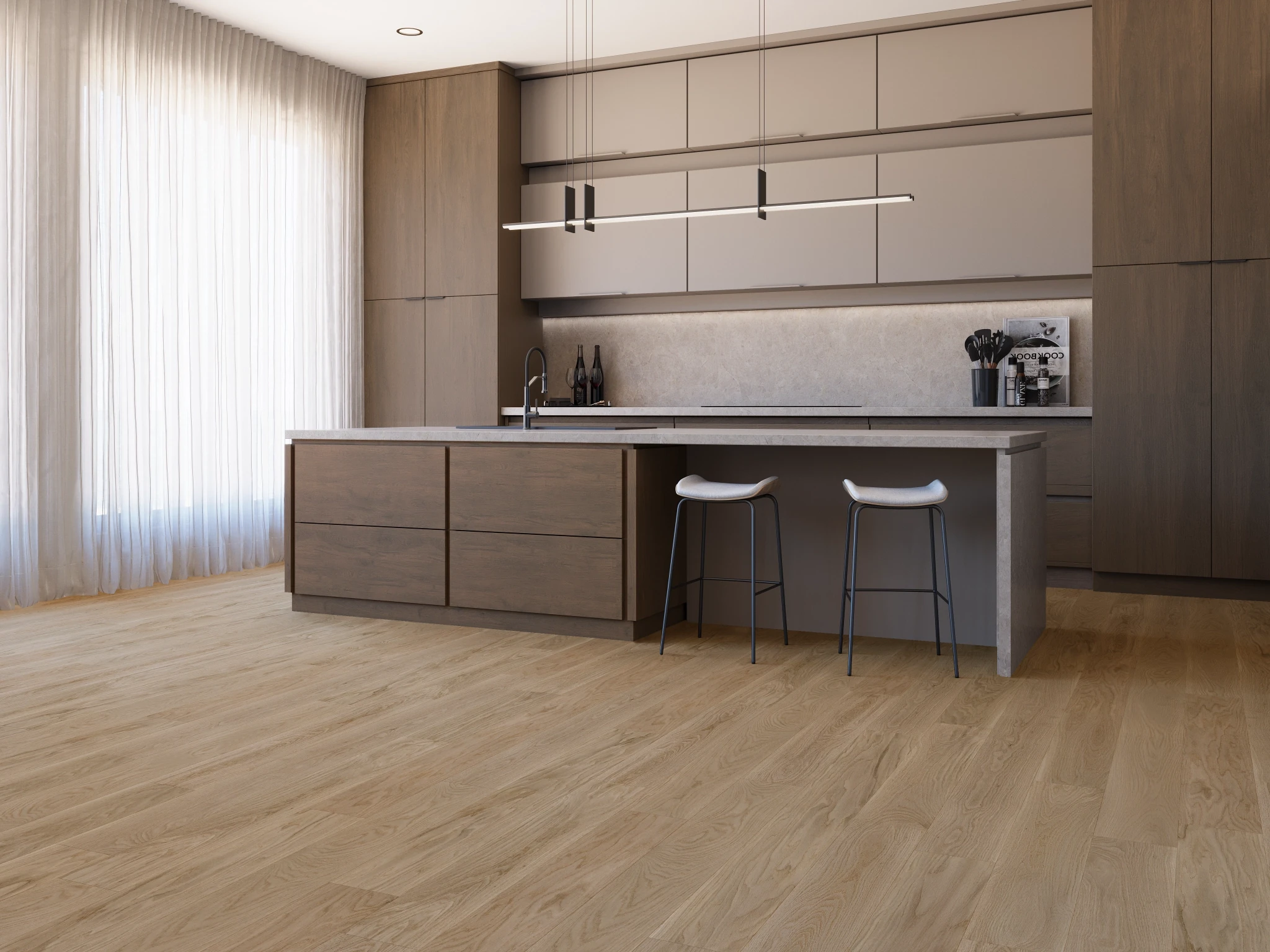 White Oak Marbella Nuance Wood Floor Flooring visualization by Preverco