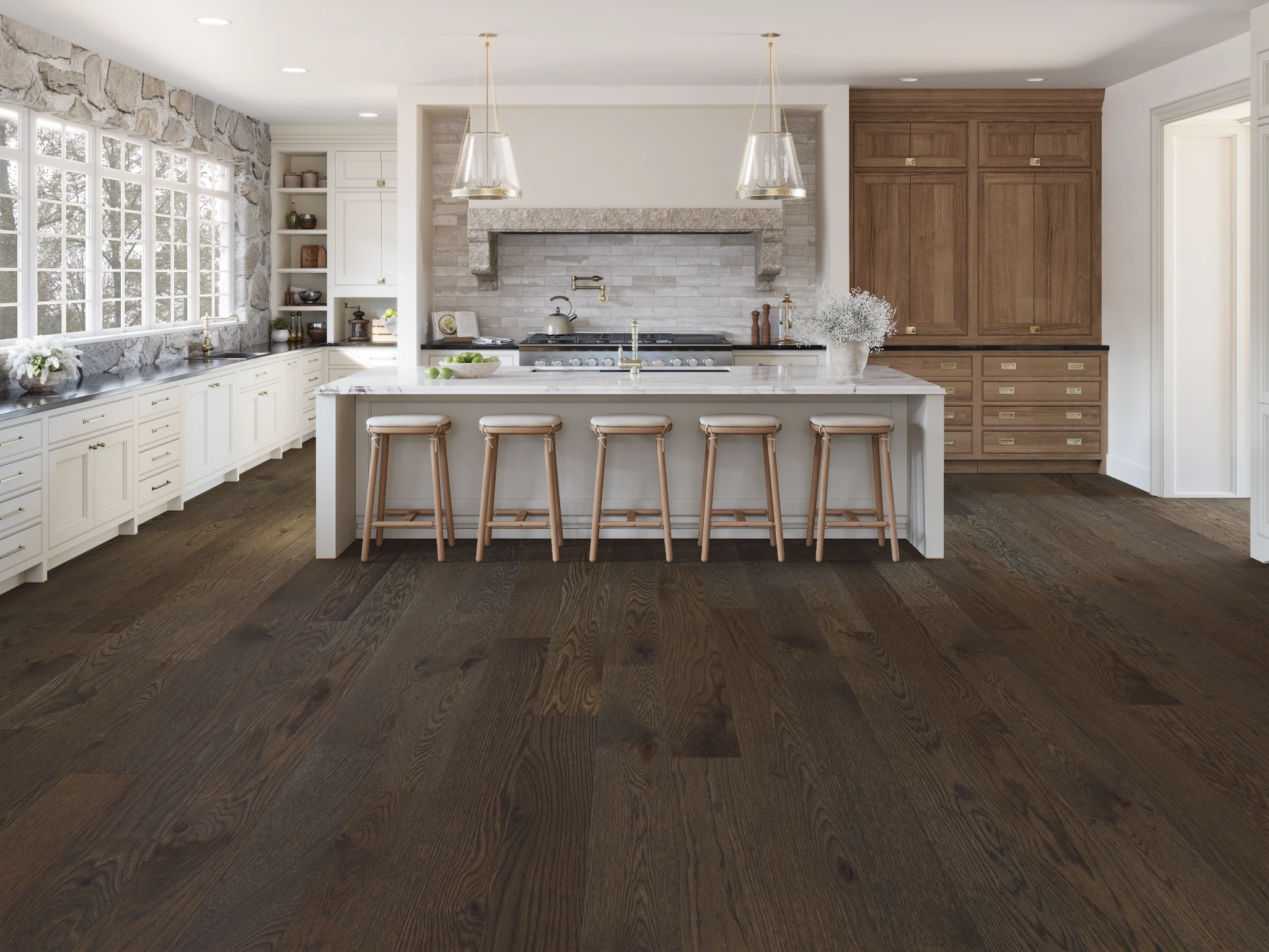 Visualisation de Chêne Blanc Lava Caractère Brossé Mat Revêtement de sol par Alexandra Hardwood Flooring