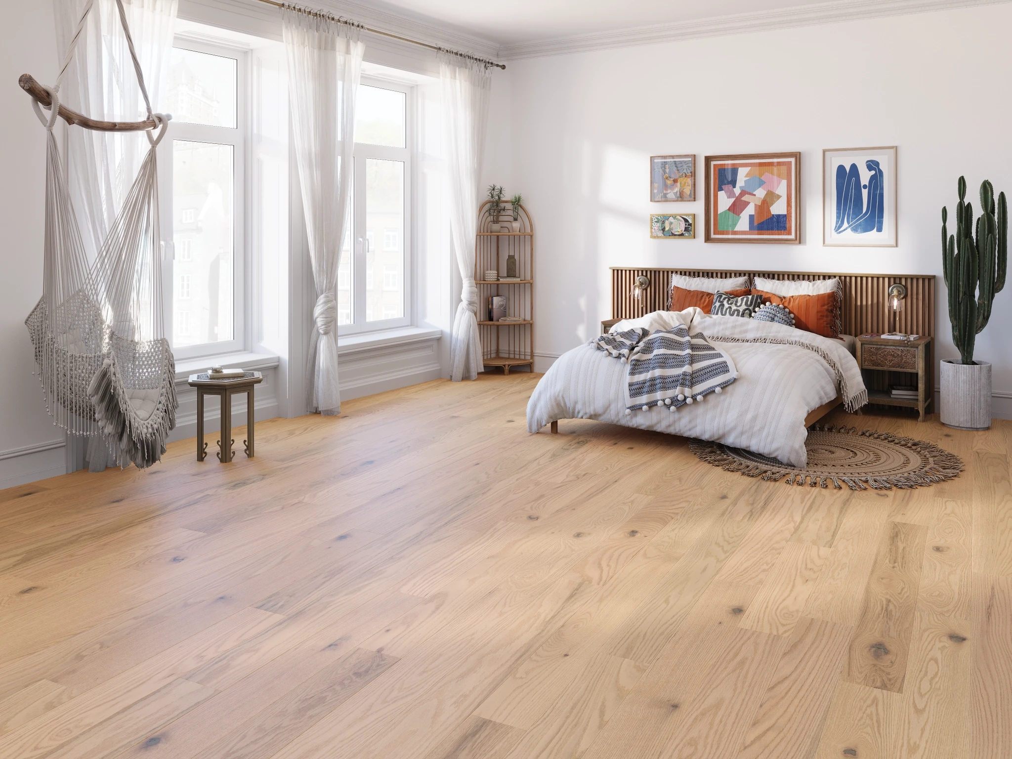 Oak Divine Character Brushed Matte Wood Floor Flooring visualization by Alexandra Hardwood Flooring
