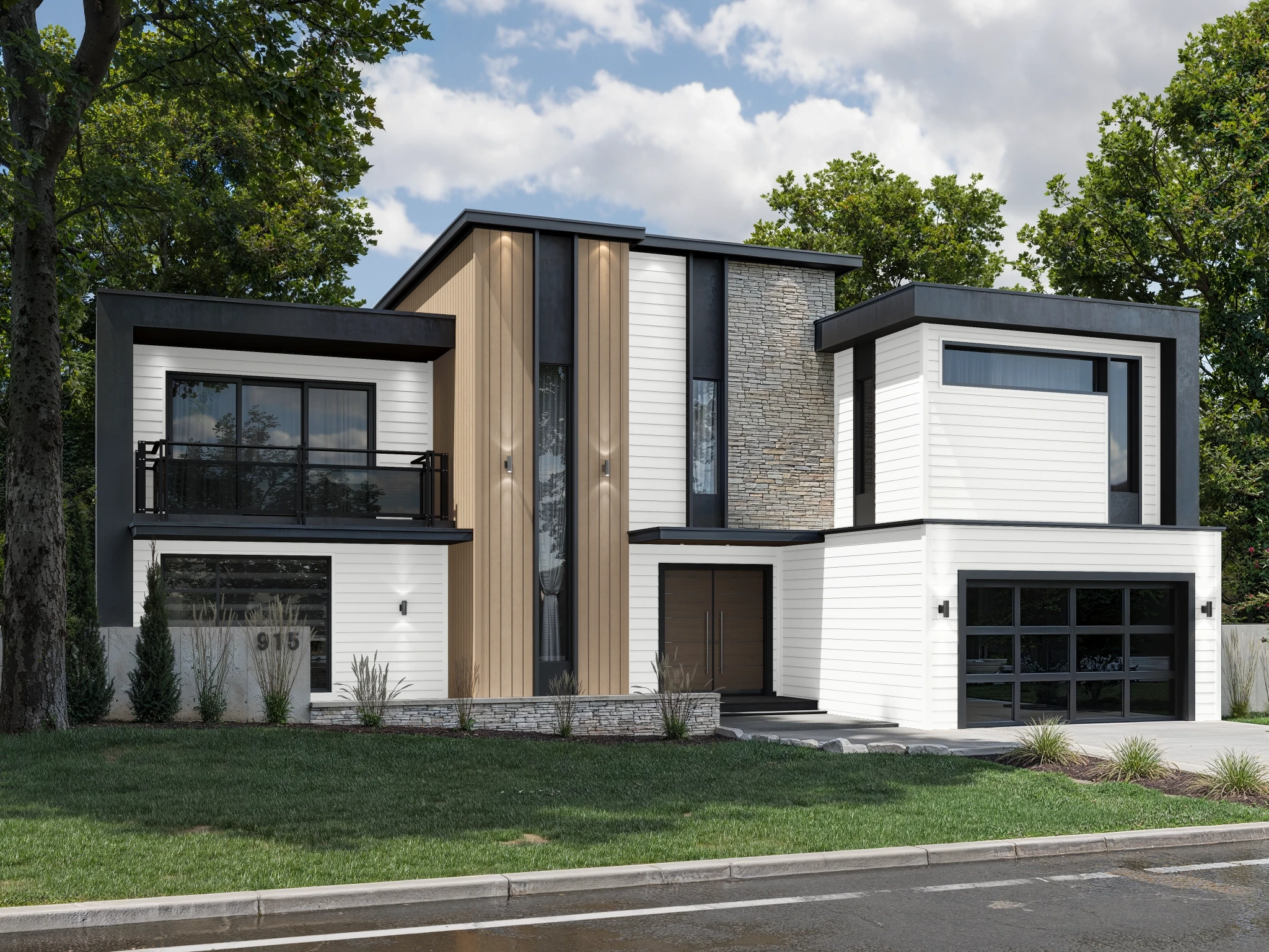 Lap Siding (8.25") White Wall Cladding visualization by St-Laurent