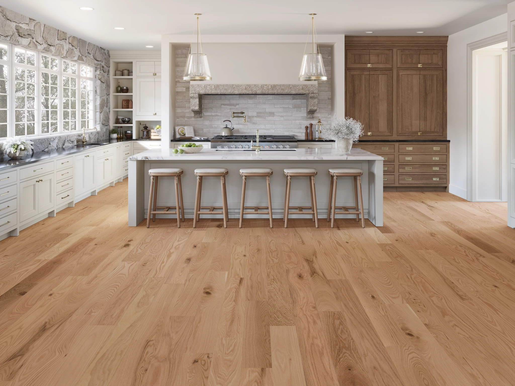 Oak Natural Character Brushed Matte Wood Floor Flooring visualization by Alexandra Hardwood Flooring