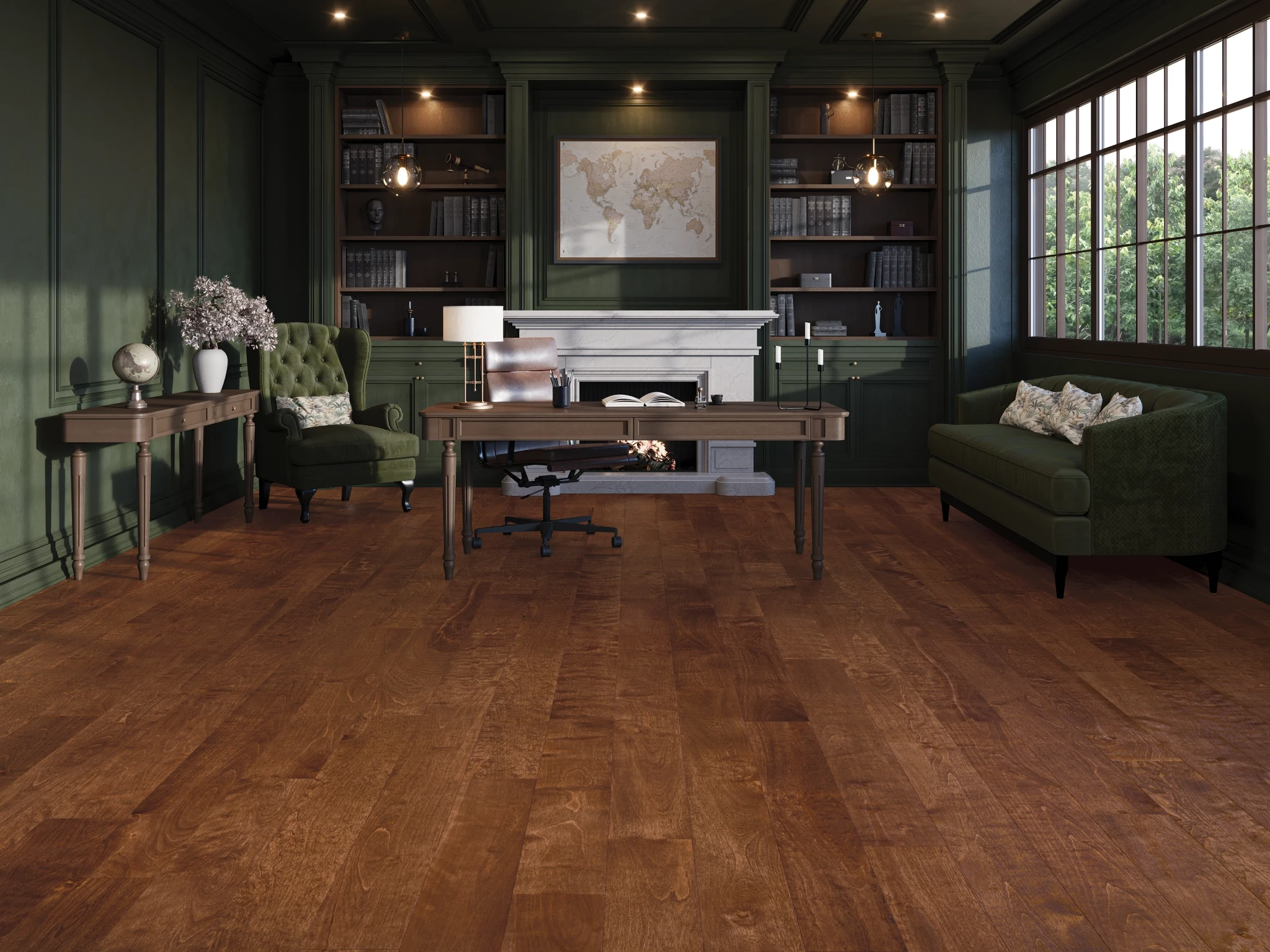 Visualisation de Merisier Saffron Select Lisse Satin Revêtement de sol par Alexandra Hardwood Flooring