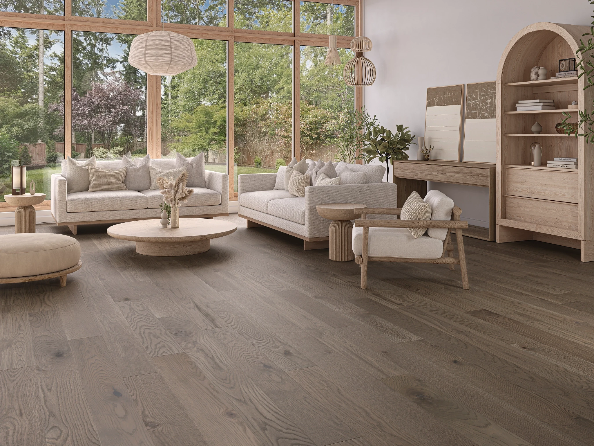 Visualisation de Chêne Blanc Pyrite Caractère Brossé Mat Revêtement de sol par Alexandra Hardwood Flooring