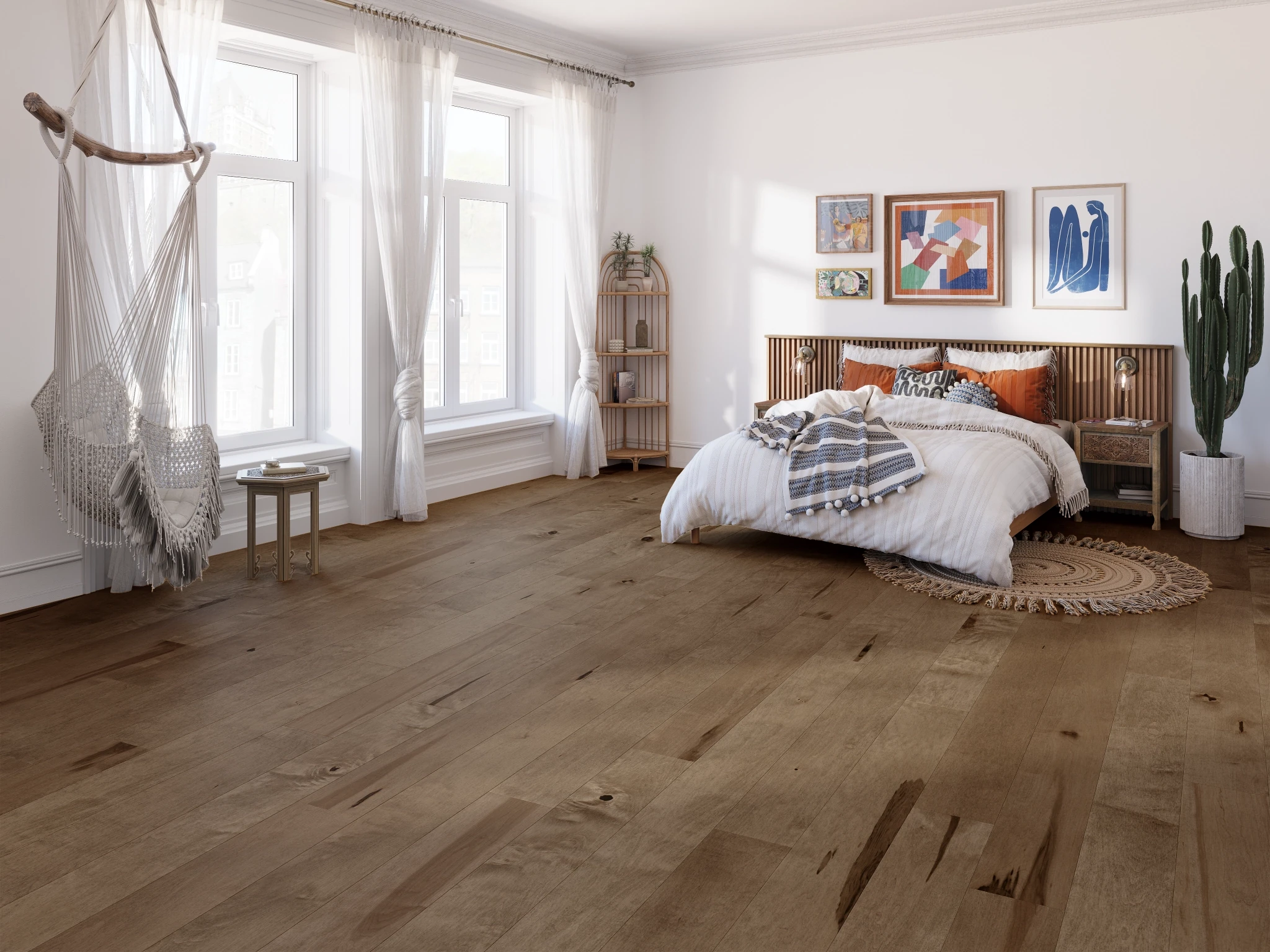 Maple Rodeo Character Smooth Satin Wood Floor Flooring visualization by Alexandra Hardwood Flooring