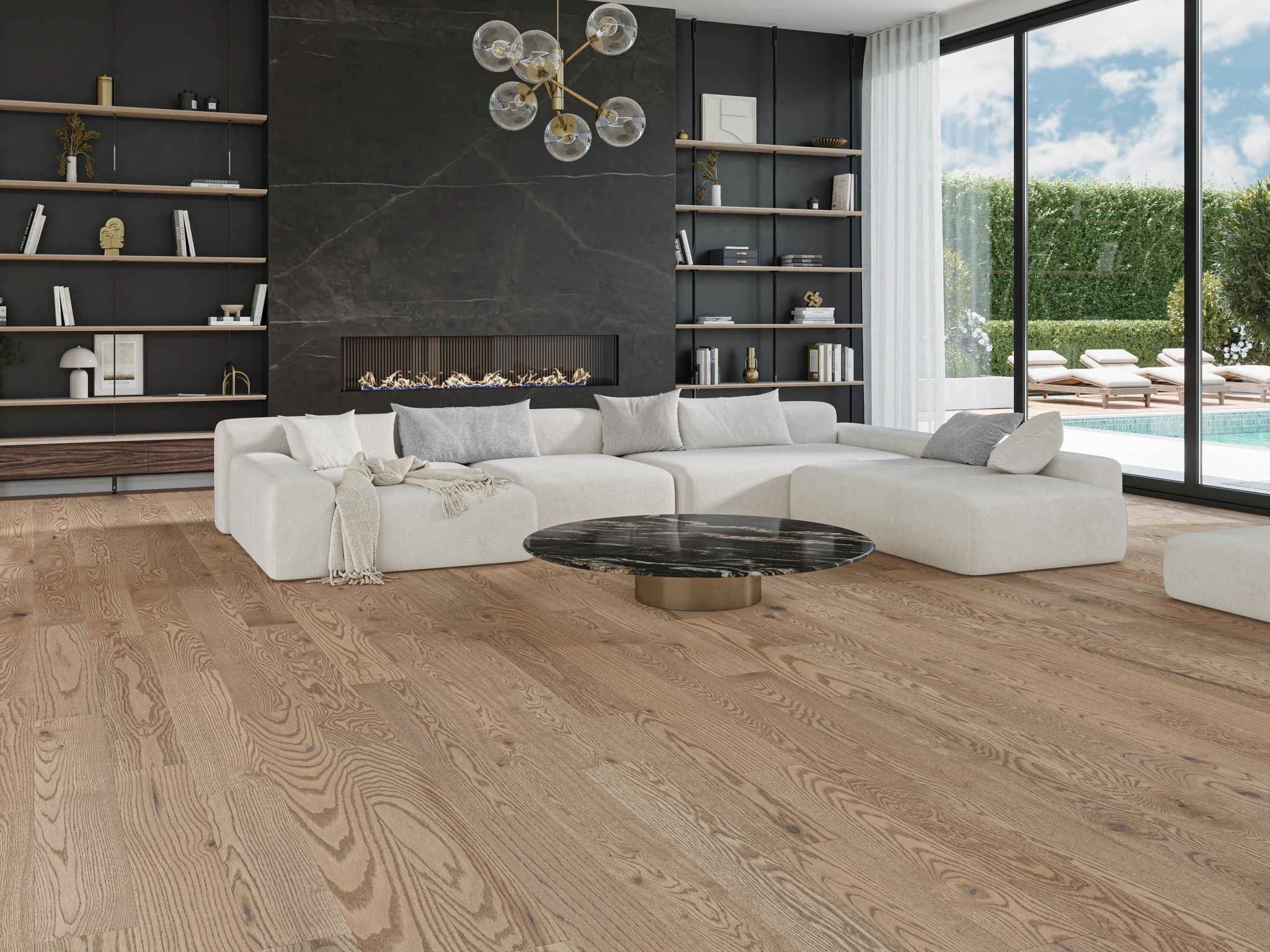 Visualisation de Chêne Taupe Caractère Brossé Mat Revêtement de sol par Alexandra Hardwood Flooring