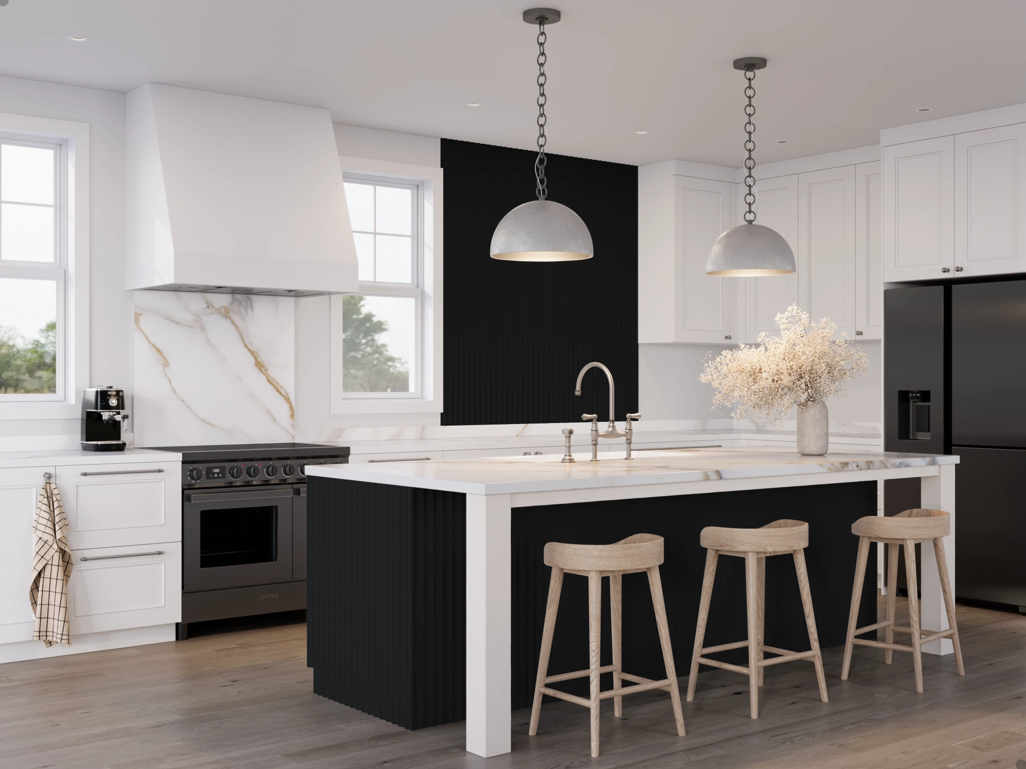 Wall Profile (profile 2050) Black 723 Cabinets visualization by Sublime