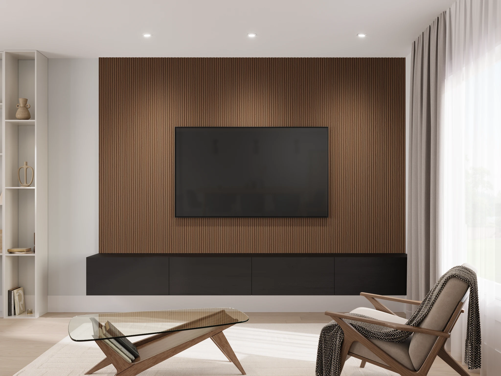 Visualisation de Profil mural (profil 2200) Light Walnut 239 Armoire par Sublime