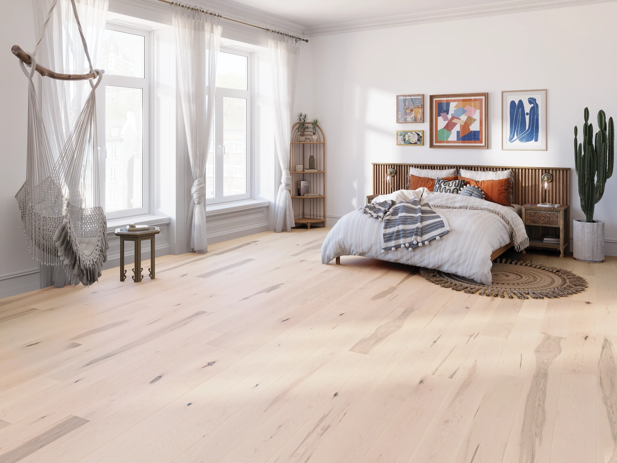 Maple Zen Character Smooth Satin Wood Floor Flooring visualization by Alexandra Hardwood Flooring