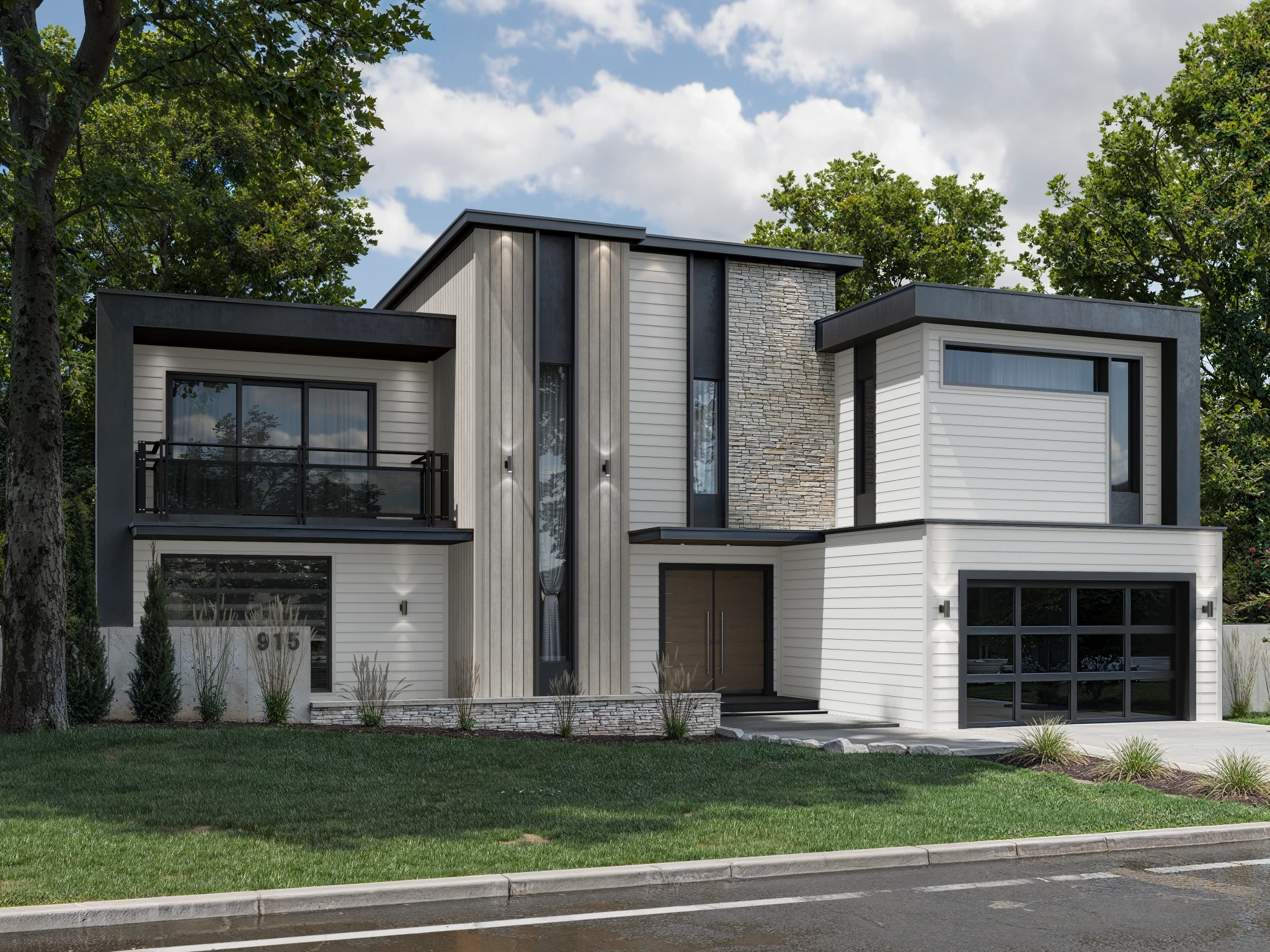 Lap Siding (8.25") Silver Wall Cladding visualization by St-Laurent