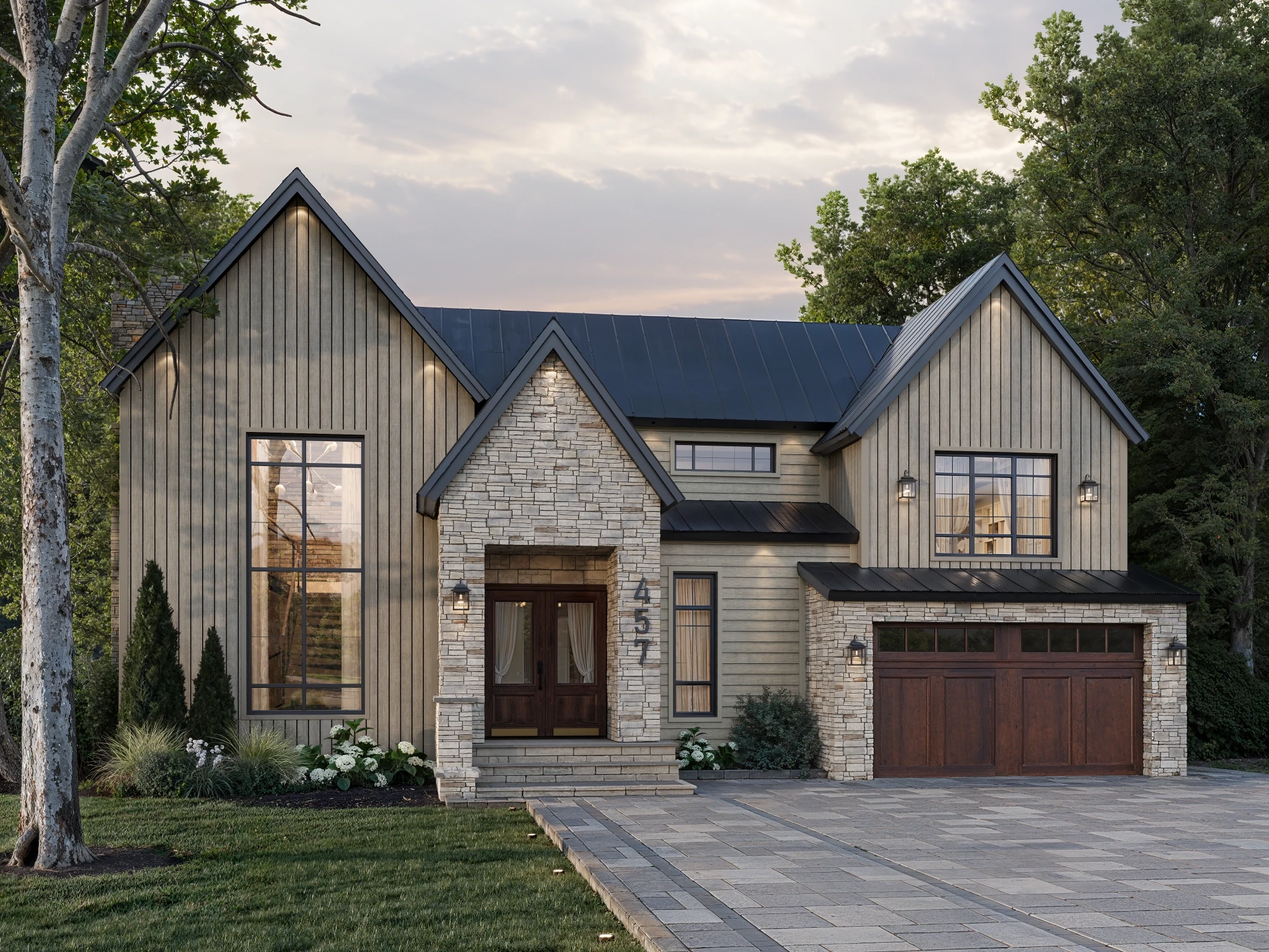 Lap Siding (8.25") Birch Wall Cladding visualization by St-Laurent