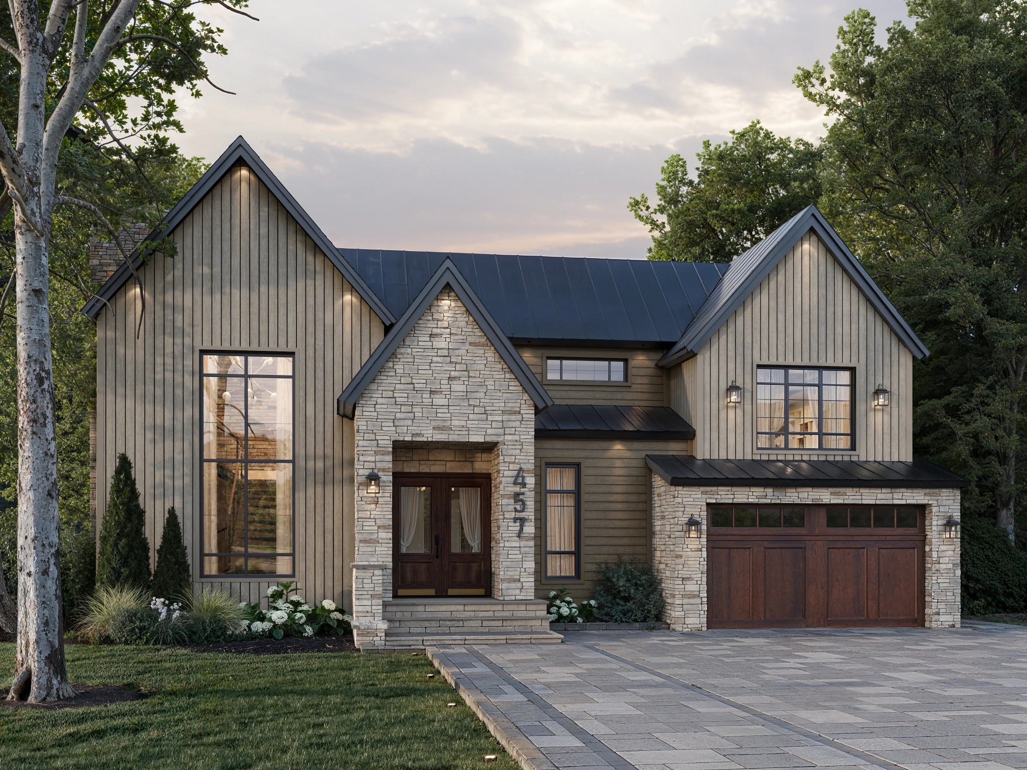 Lap Siding (8.25") Bark Wall Cladding visualization by St-Laurent