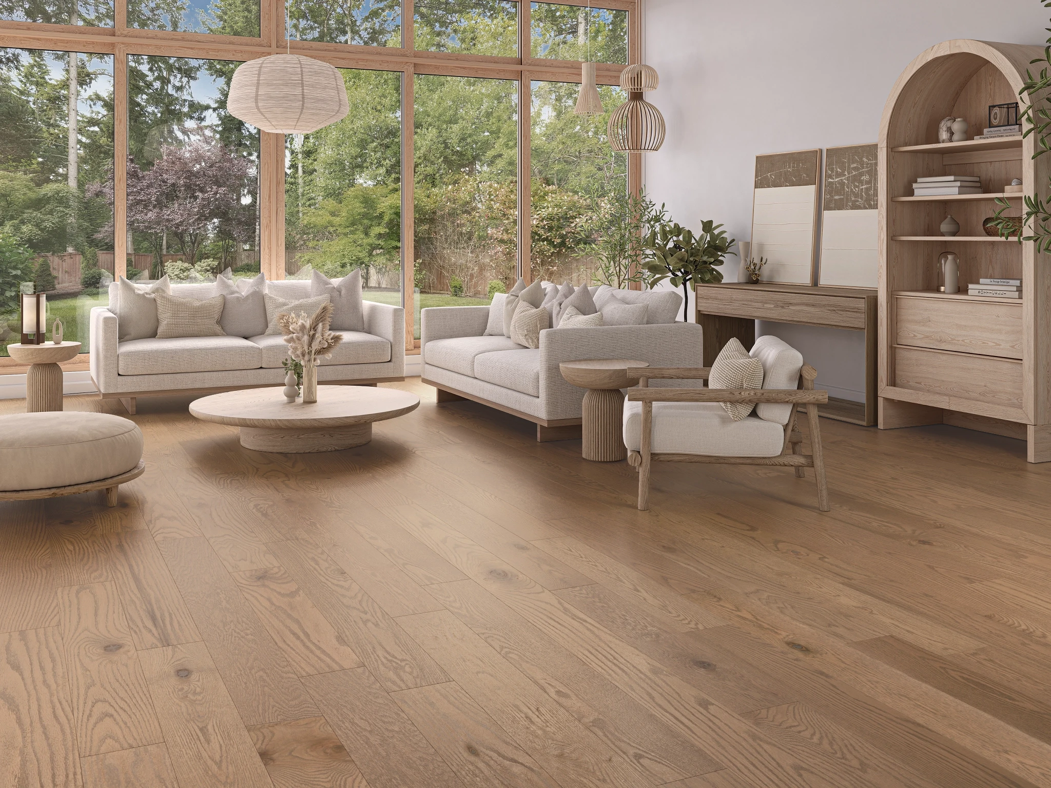Visualisation de Chêne Nutmeg Caractère Lisse Satin Revêtement de sol par Alexandra Hardwood Flooring