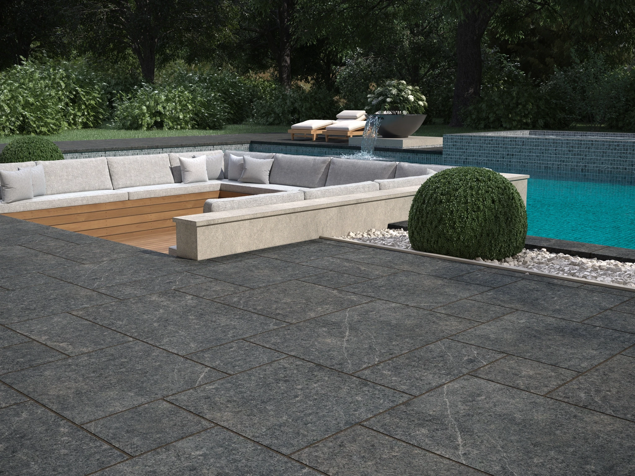 Visualisation de SAINT HENRY BLACK™ Granite Biltmore pattern Revêtement de sol extérieur par Polycor