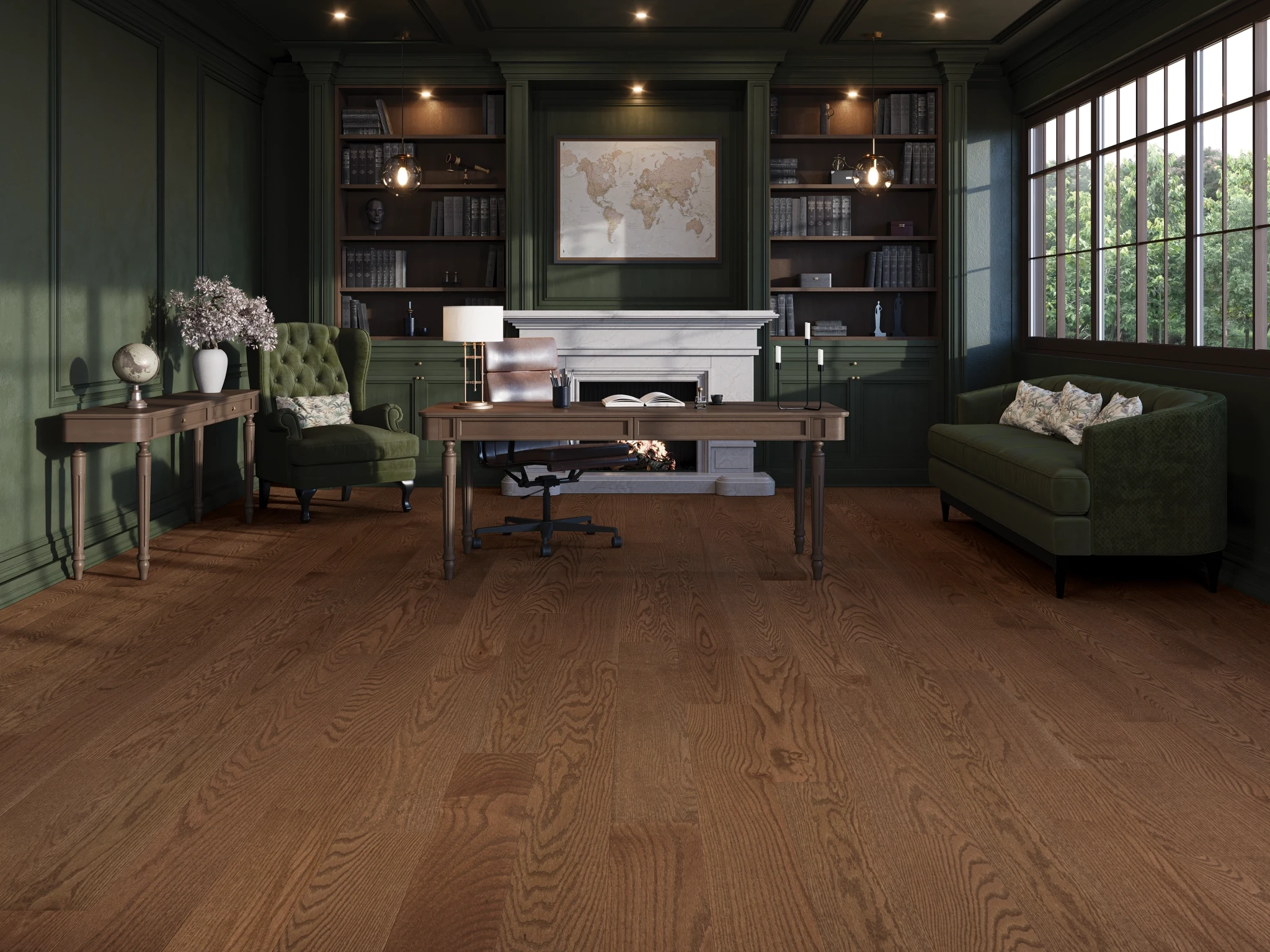 Oak Acorn Select Smooth Satin Wood Floor Flooring visualization by Alexandra Hardwood Flooring