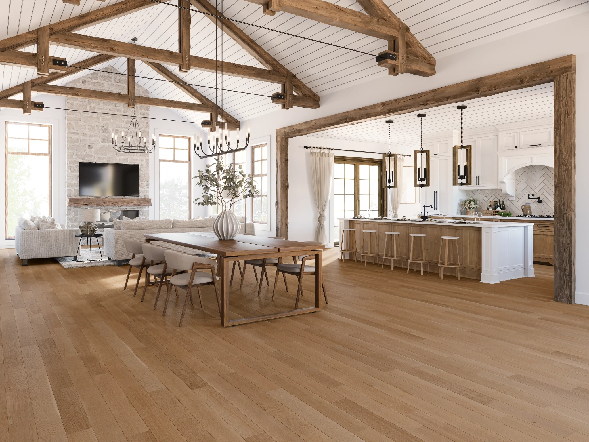 White Oak RQ Natural Nuance Wood Floor Flooring visualization by Preverco