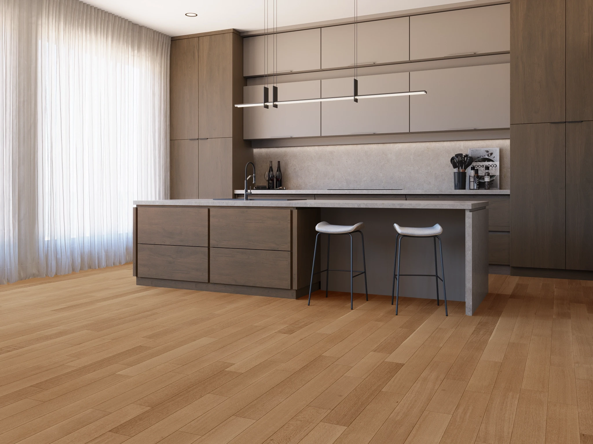 White Oak RQ Natural Nuance Wood Floor Flooring visualization by Preverco