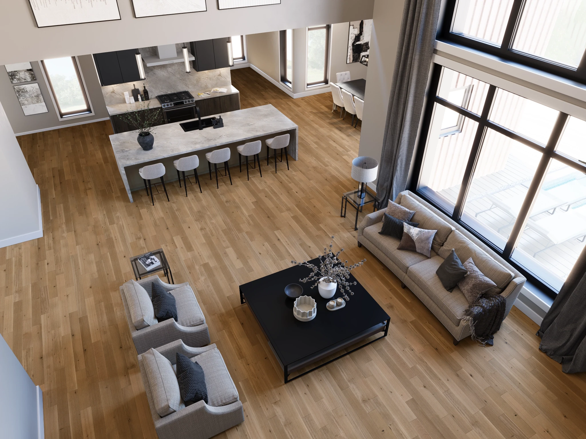 White Oak Rift & Quarter Natural Variation With Knots Wood Floor Flooring visualization by Preverco