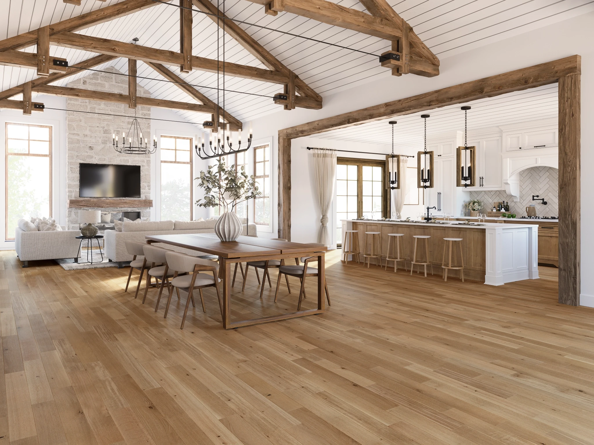 White Oak Rift & Quarter Natural Variation With Knots Wood Floor Flooring visualization by Preverco