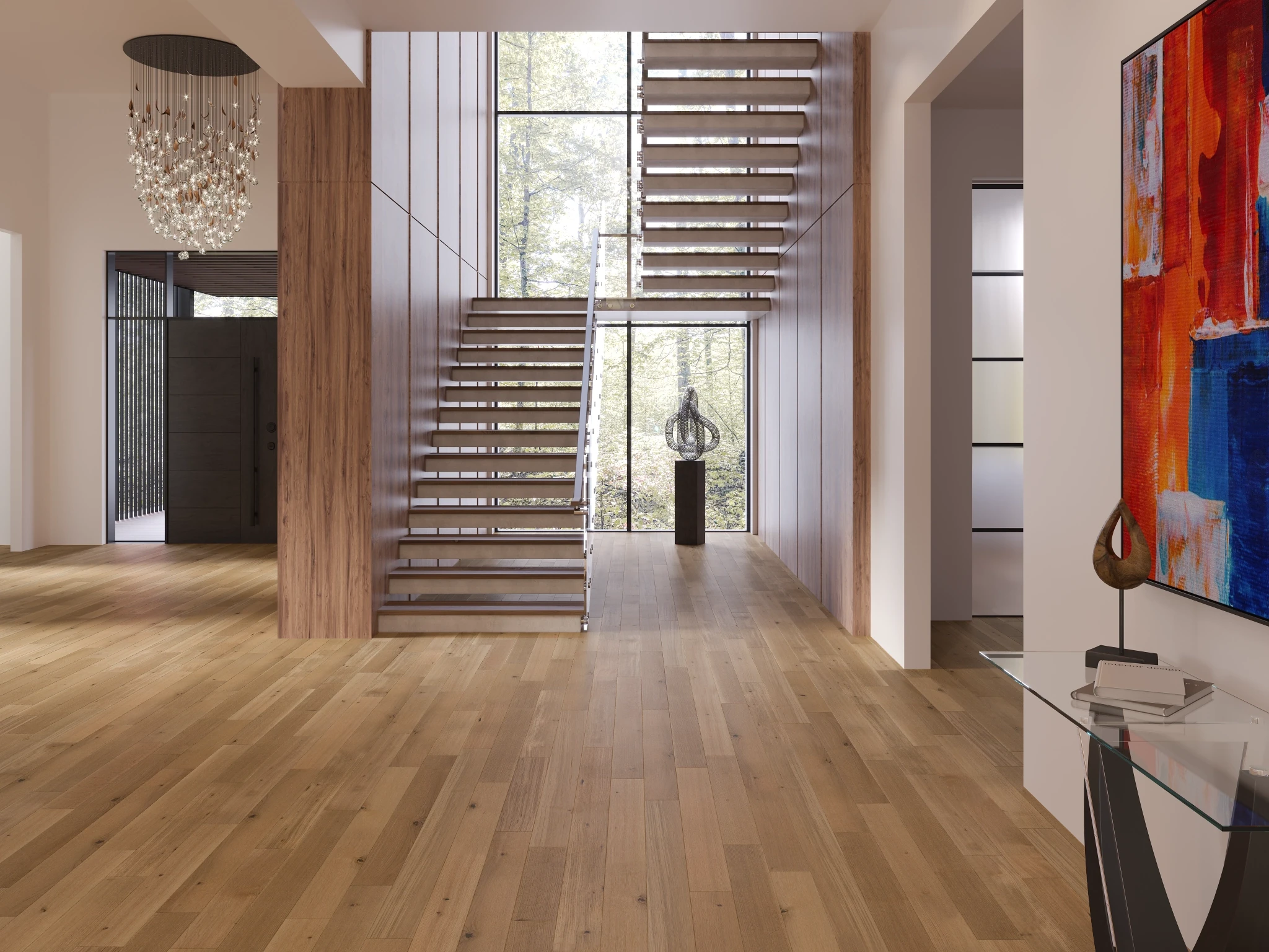 White Oak Rift & Quarter Natural Variation With Knots Wood Floor Flooring visualization by Preverco