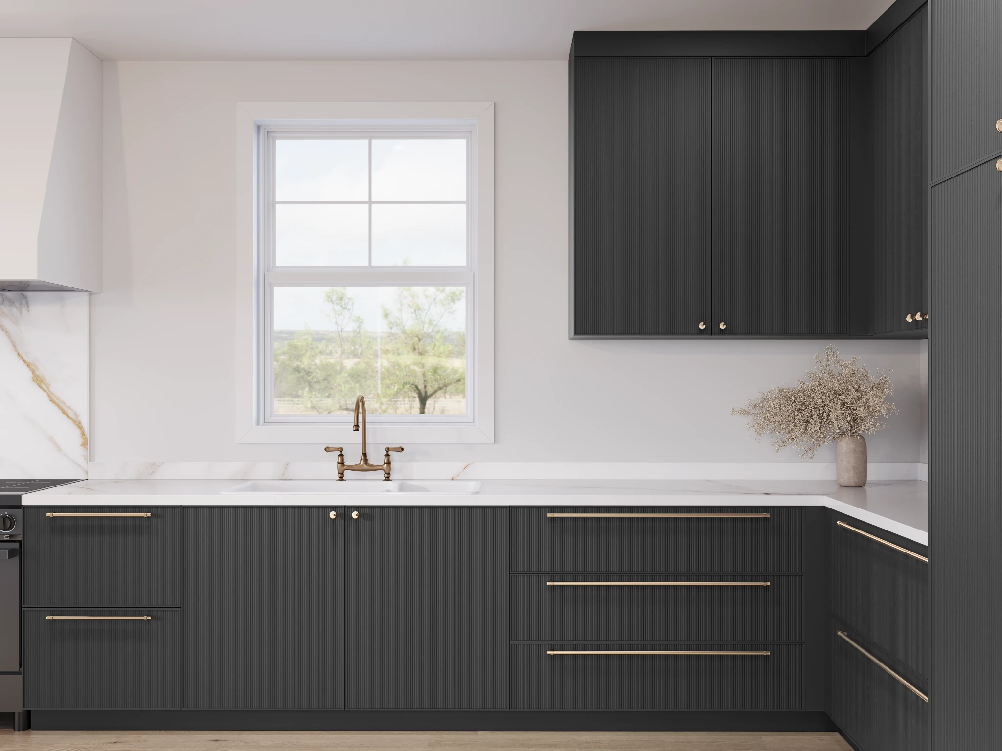 3D Elevation (3D03 model) Melbourne Grey 1025 Cabinets visualization by Sublime