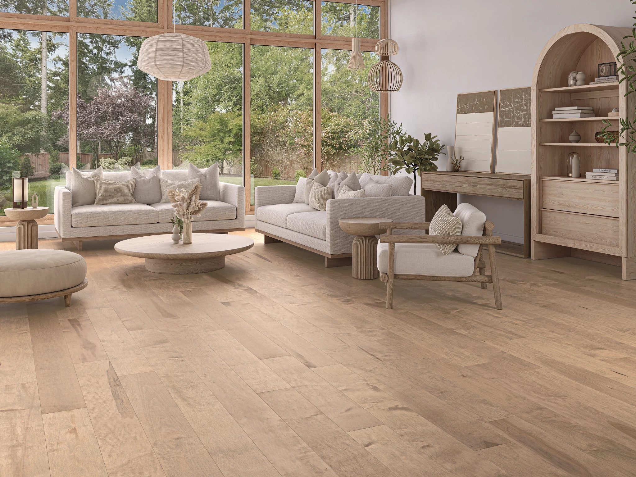 Visualisation de Érable Crema Select Lisse Satin Revêtement de sol par Alexandra Hardwood Flooring