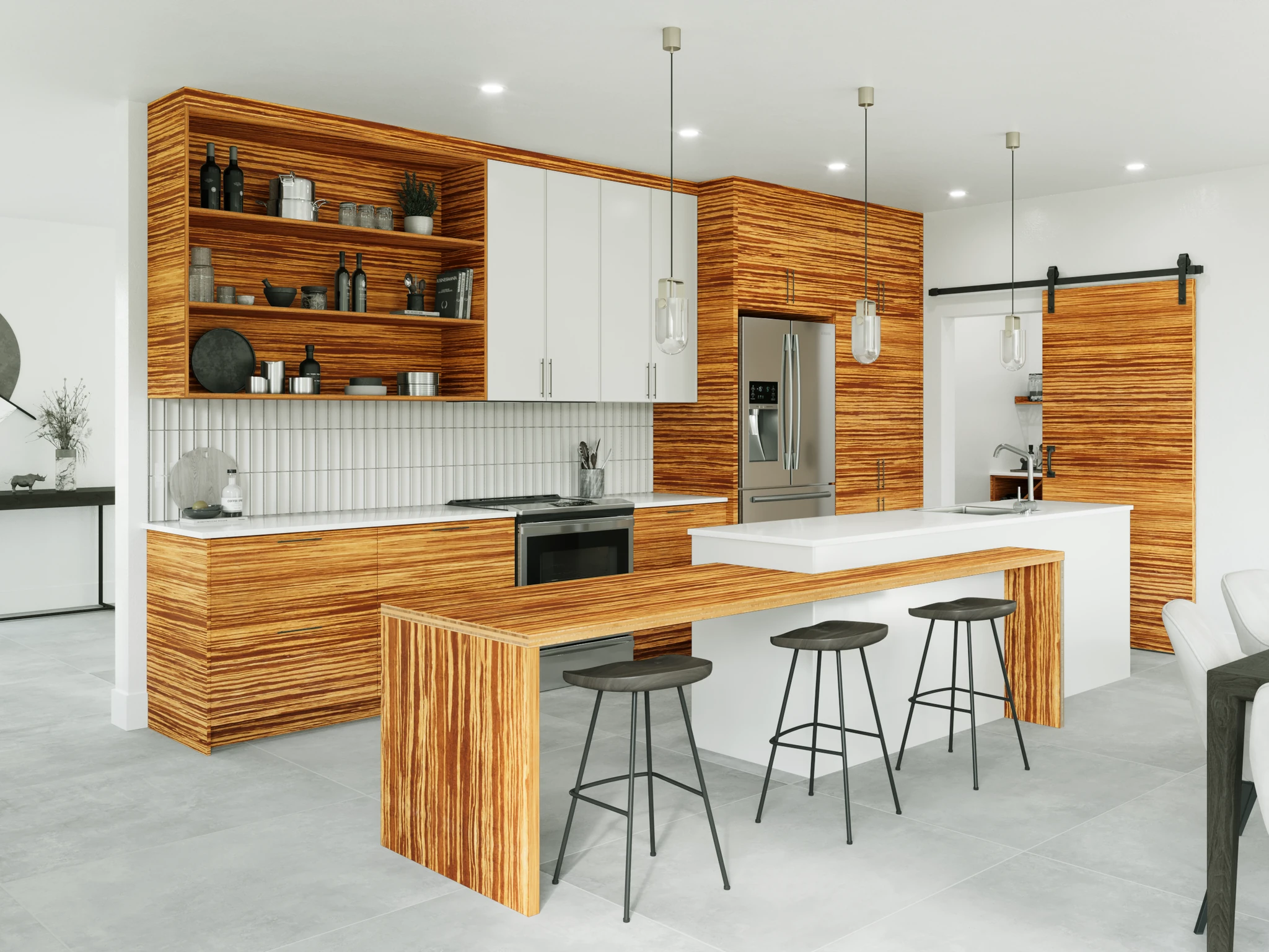Visualisation de BamBüPly™ - Panneau Tiger Strand Revêtement mural par Bamboo Design