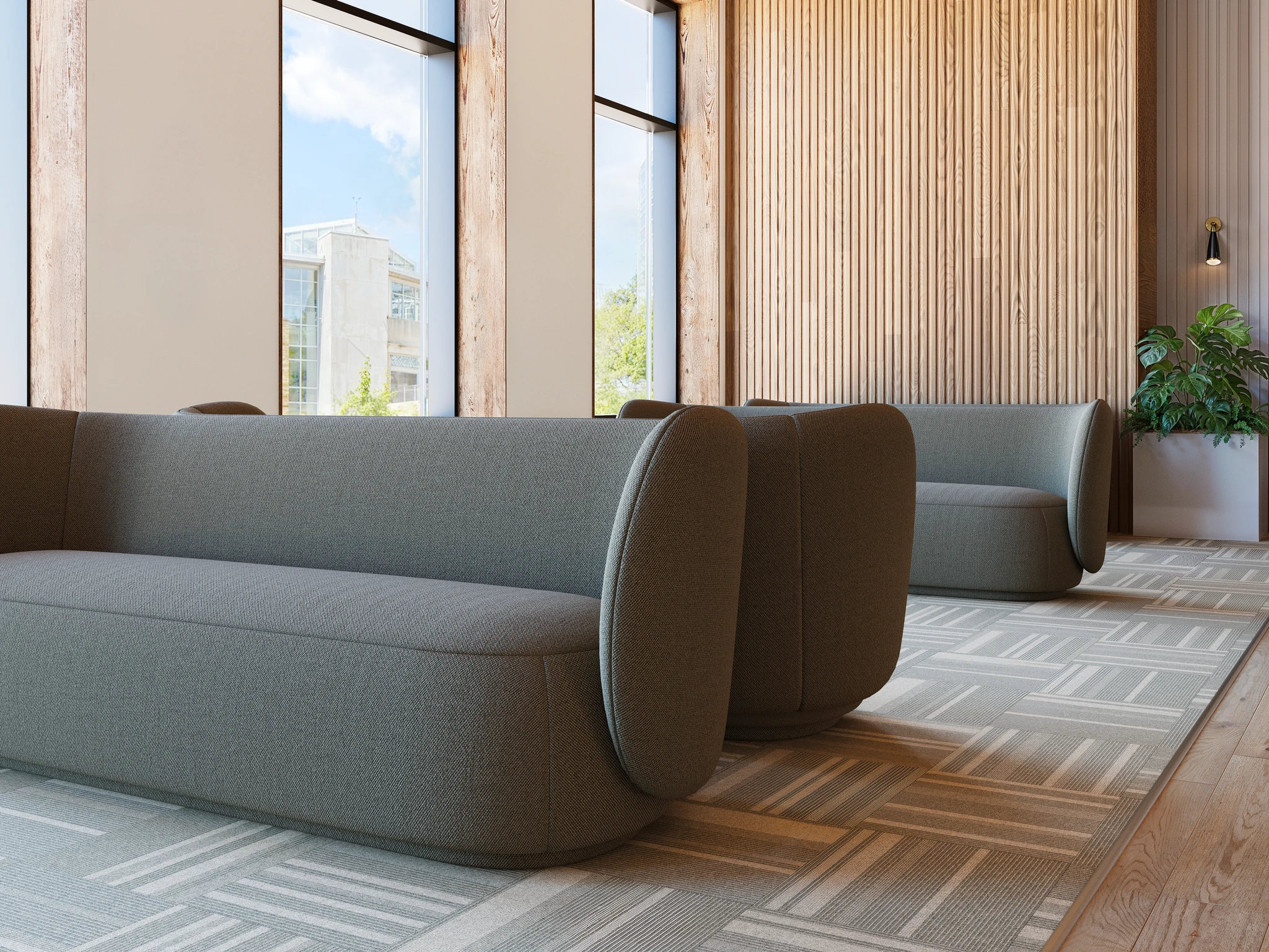 Visualisation de Gather 2195 Plum Grey 413 Mobilier par Duvaltex