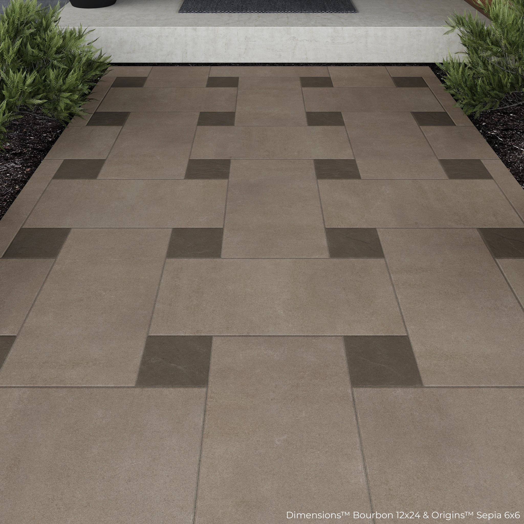 Visualisation de Dimensions™ 12x24 Bourbon Paysagement par Belgard