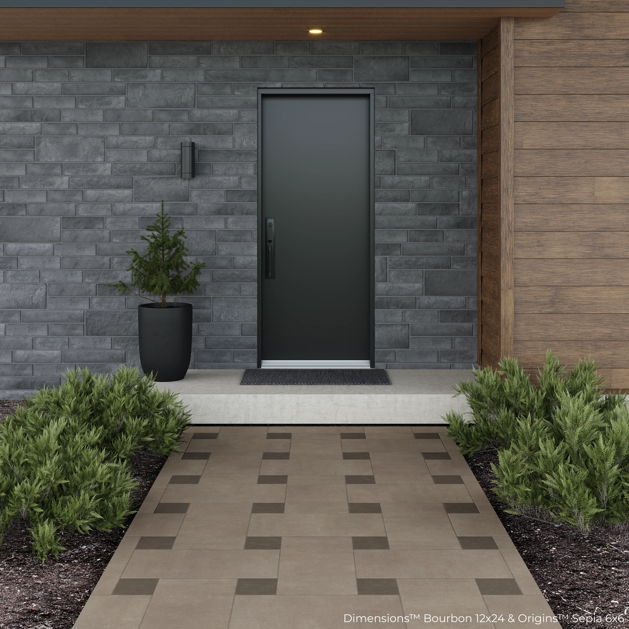Visualisation de Dimensions™ 12x24 Bourbon Paysagement par Belgard