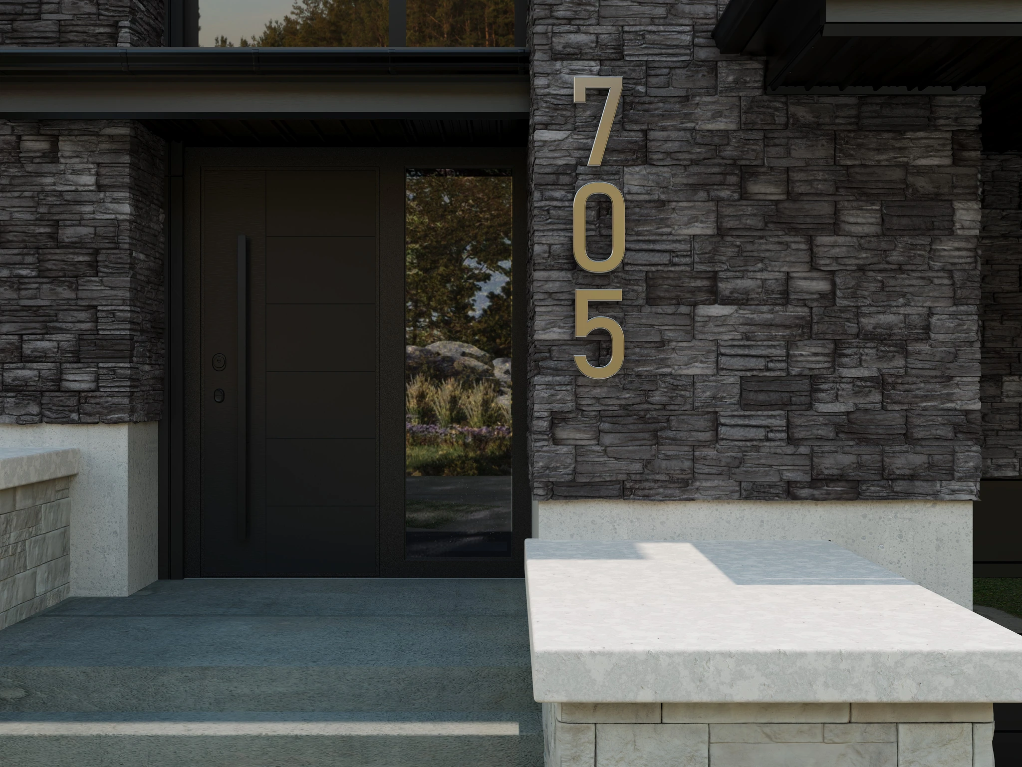 Maibec Acenta Anna-Charcoal Wall Cladding visualization by Maibec