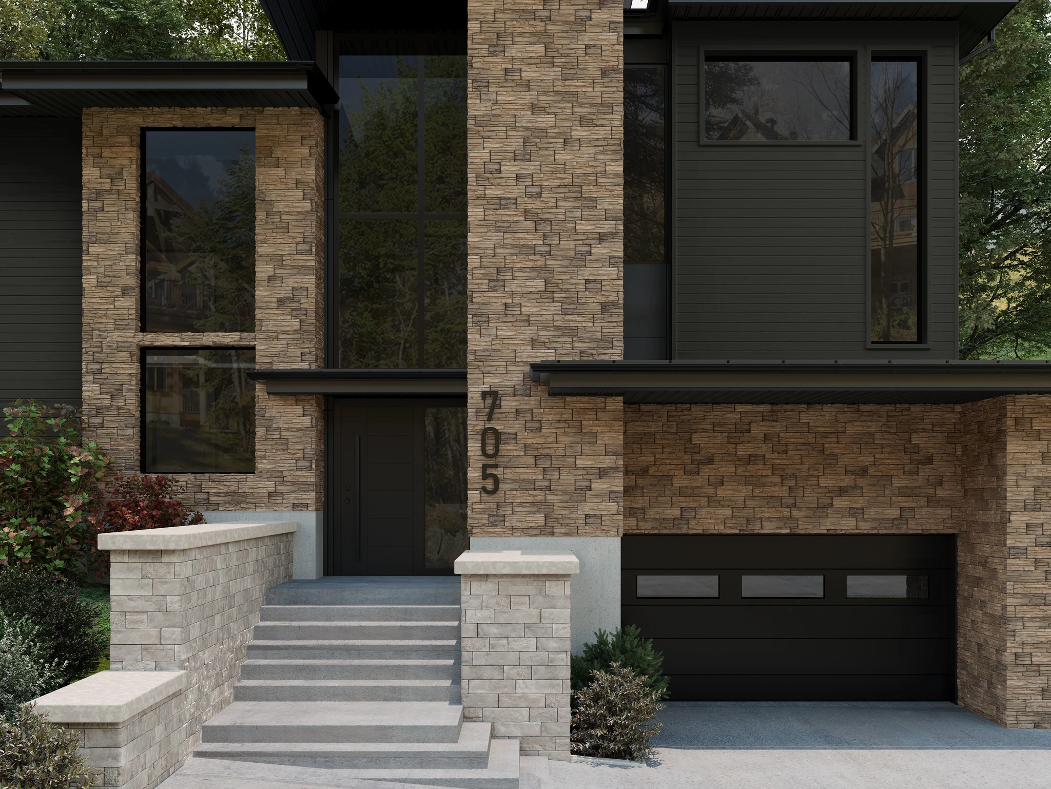 Maibec Acenta Anna-Stonehenge Wall Cladding visualization by Maibec