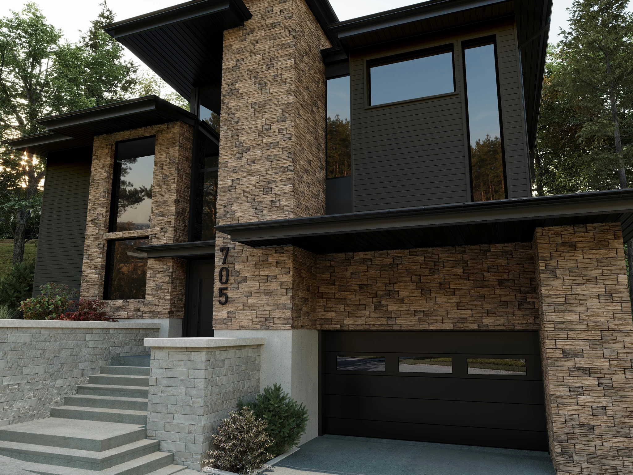 Maibec Acenta Anna-Stonehenge Wall Cladding visualization by Maibec