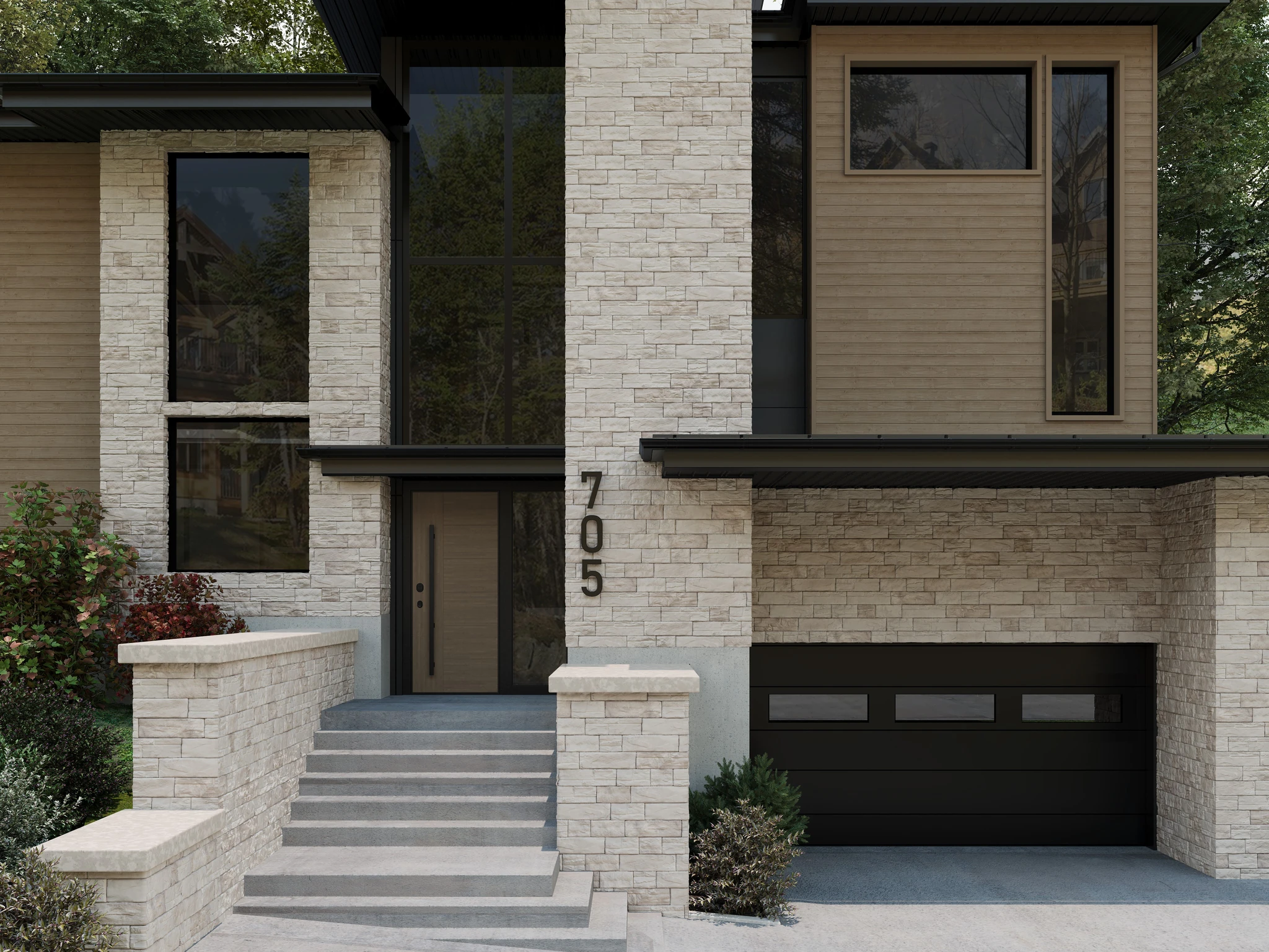 Maibec Acenta Kathrine | Almond White Wall Cladding visualization by Maibec