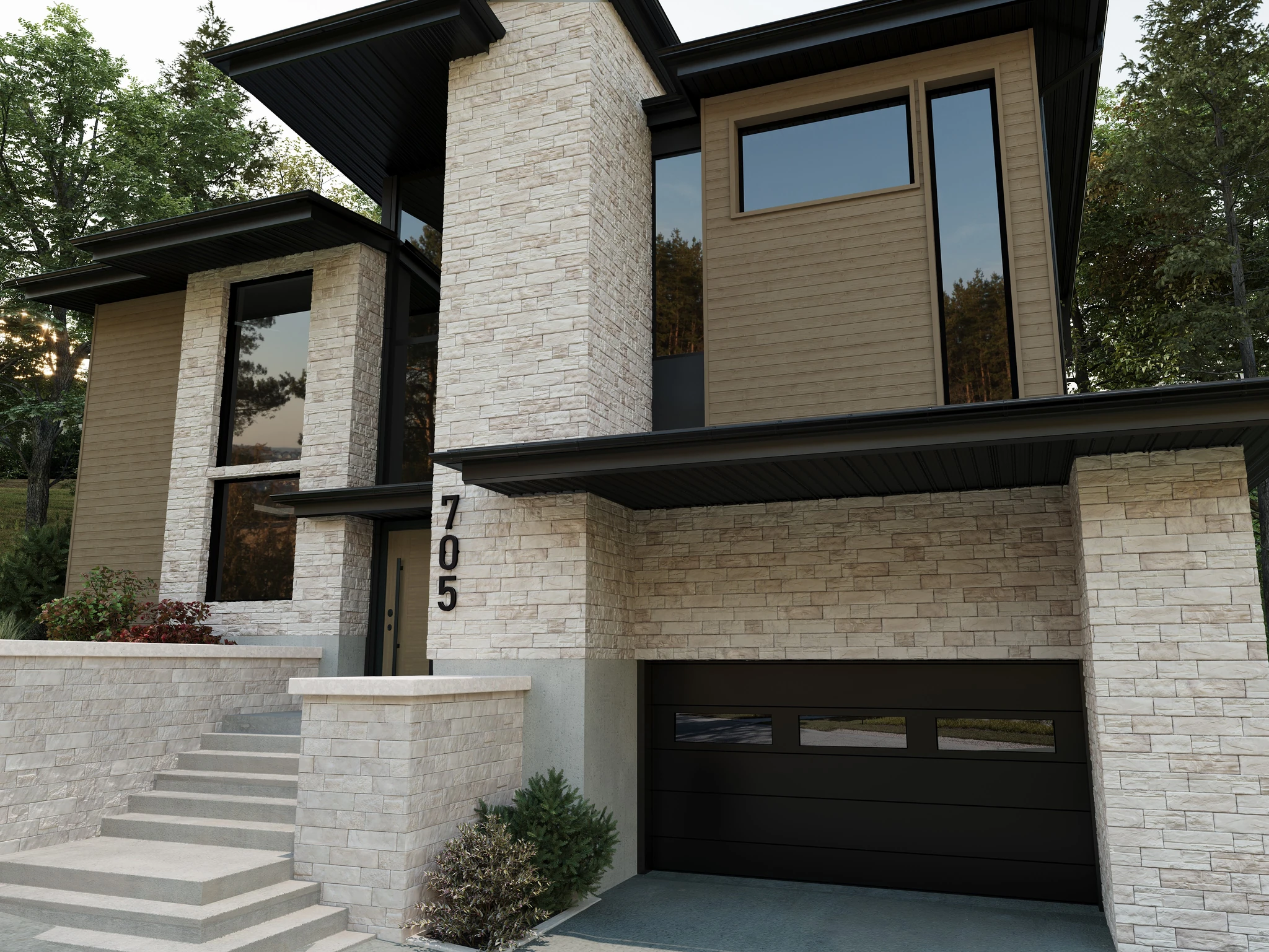 Maibec Acenta Kathrine | Almond White Wall Cladding visualization by Maibec