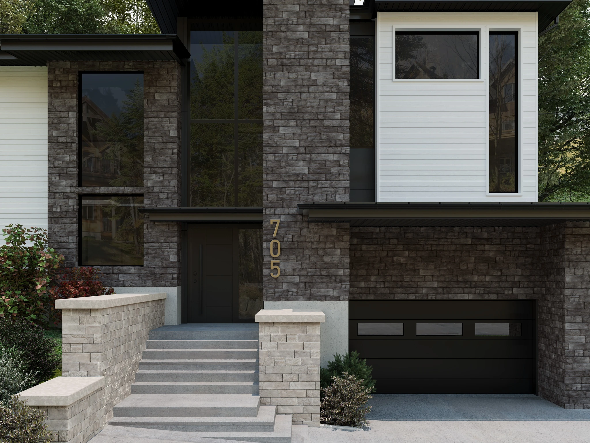 Maibec Acenta Kathrine | Charcoal Wall Cladding visualization by Maibec