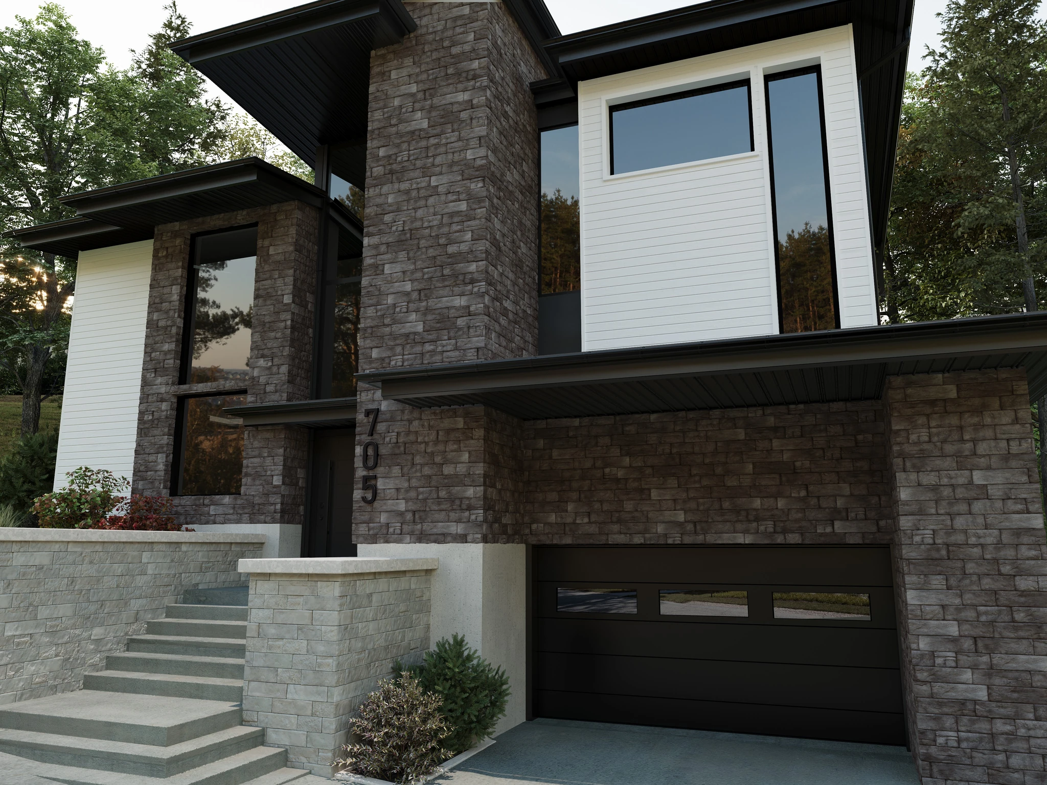 Maibec Acenta Kathrine | Charcoal Wall Cladding visualization by Maibec