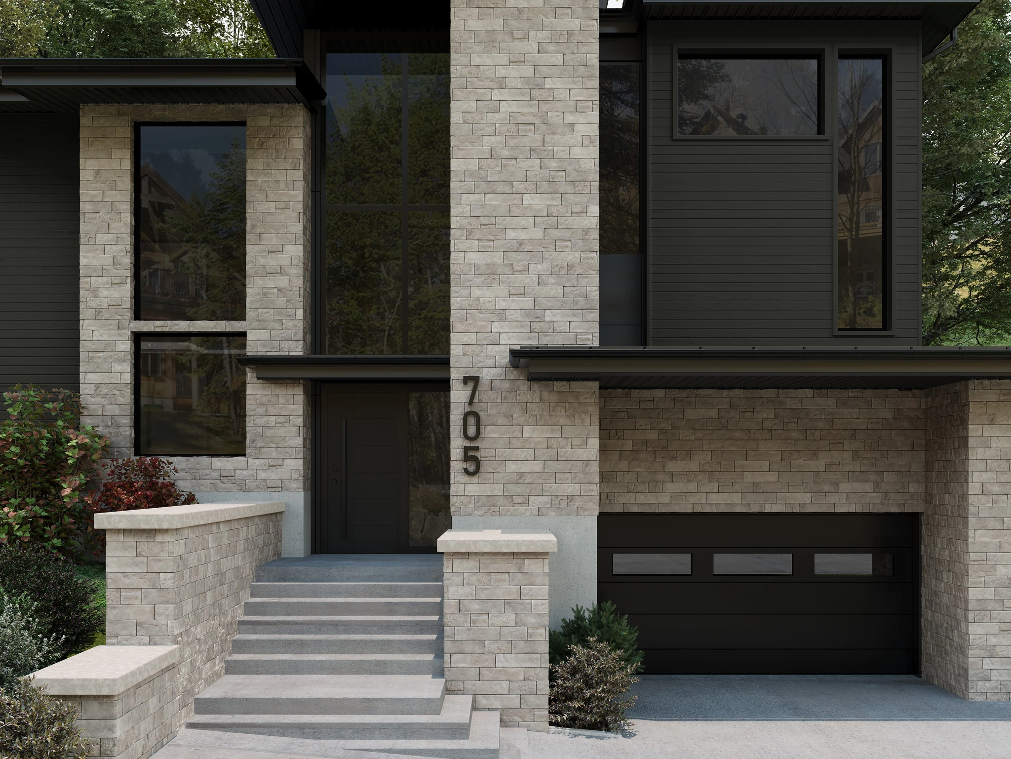 Maibec Acenta Rosa | Moorecrest Wall Cladding visualization by Maibec
