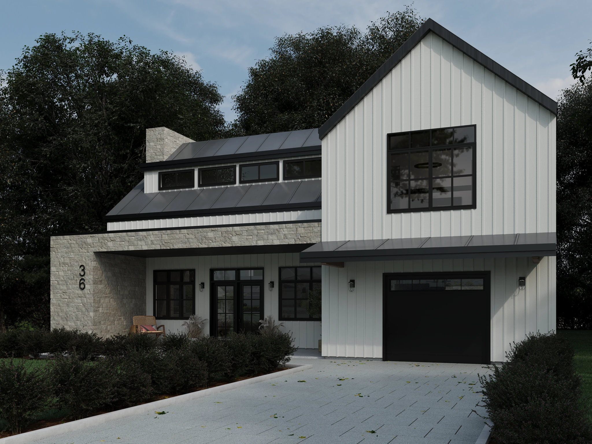Maibec CanExel Board & Batten White Wall Cladding visualization by Maibec