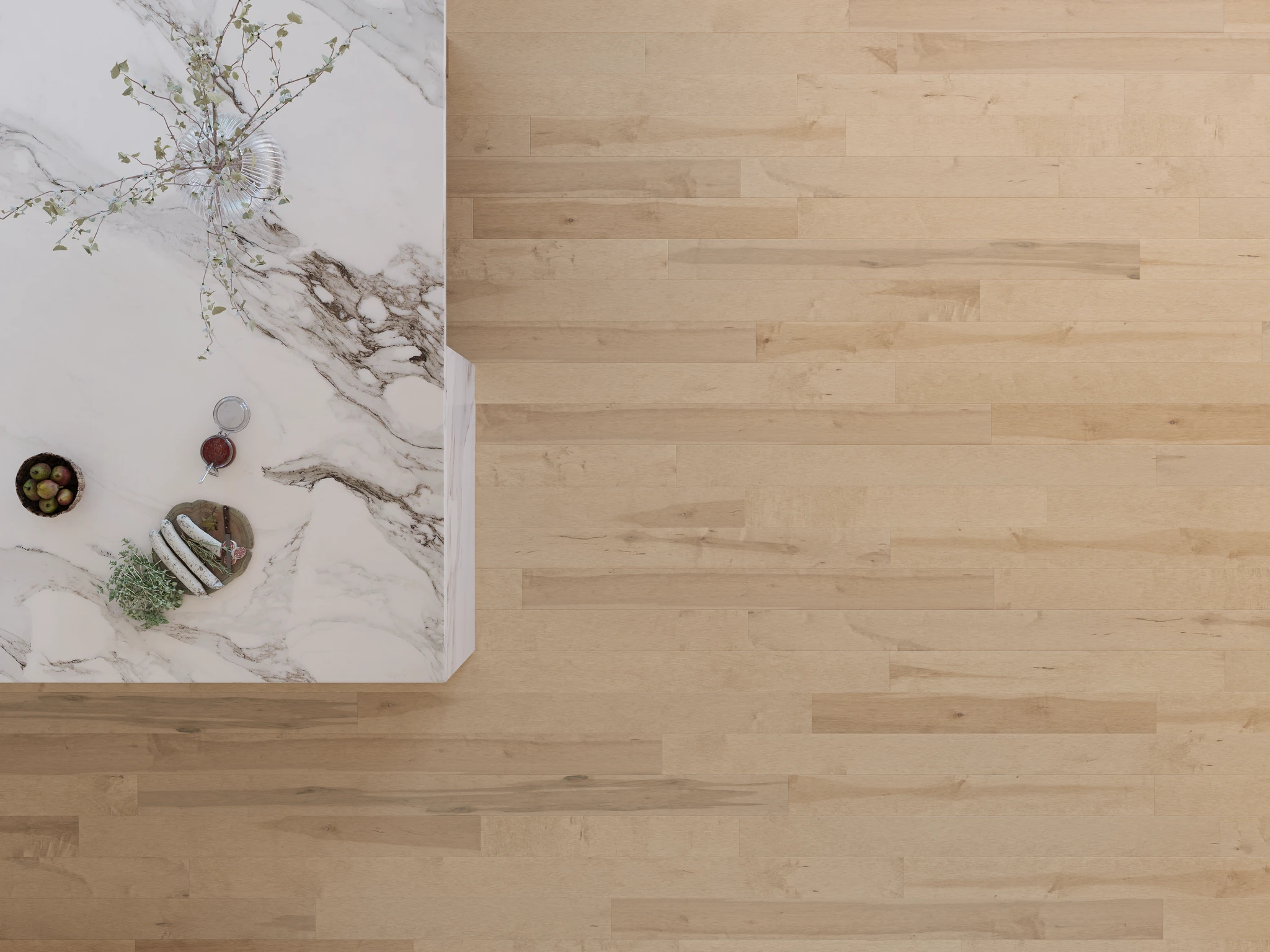 Valorem Matte Maple Wood Floor Flooring visualization by Planchers PG