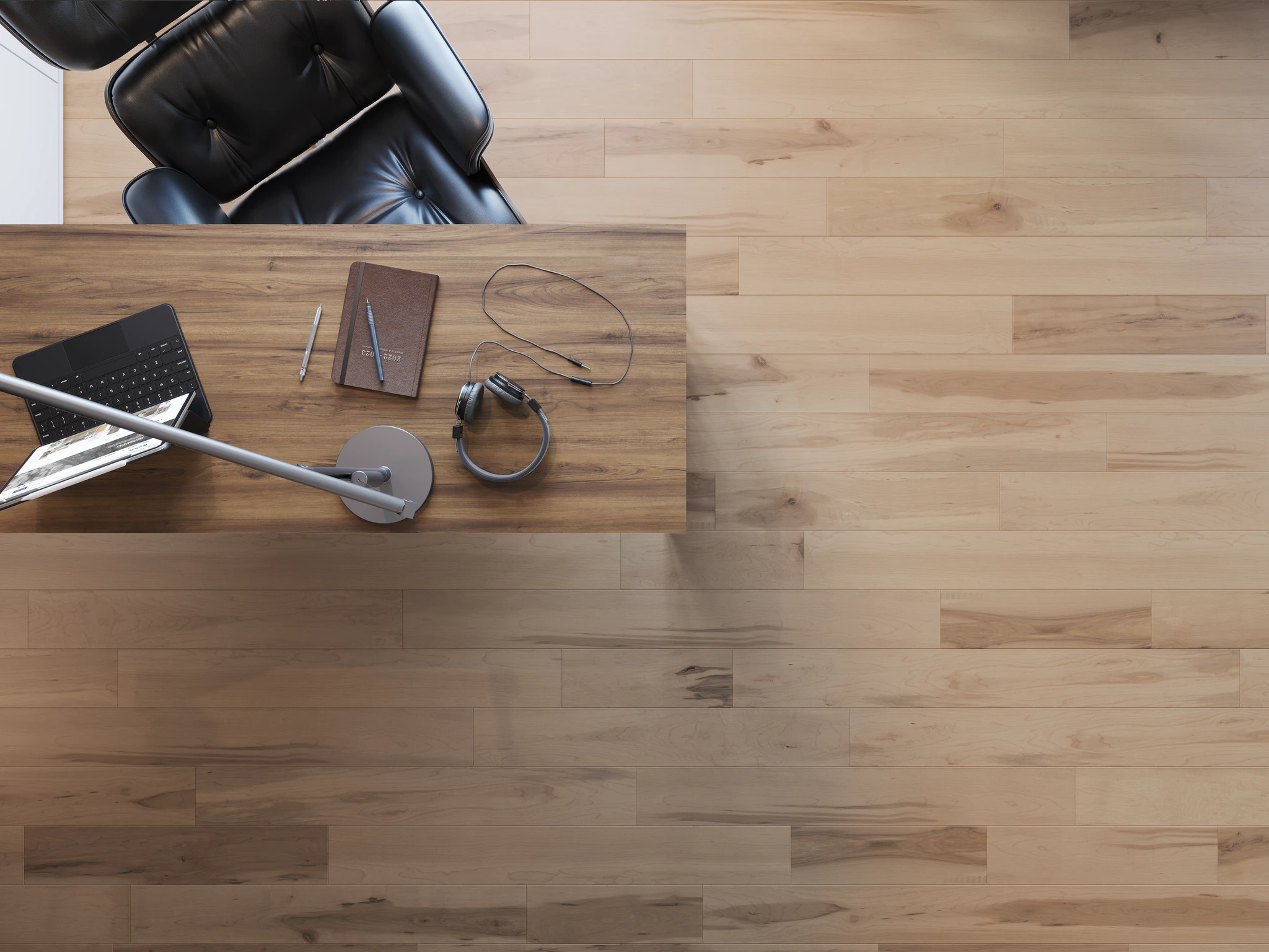 Adam Matte Maple Wood Floor Flooring visualization by Planchers PG