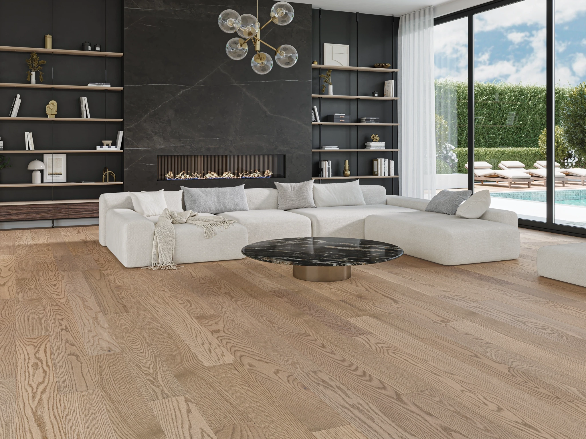 Oak Taupe Select Brushed Matte Wood Floor Flooring visualization by Alexandra Hardwood Flooring