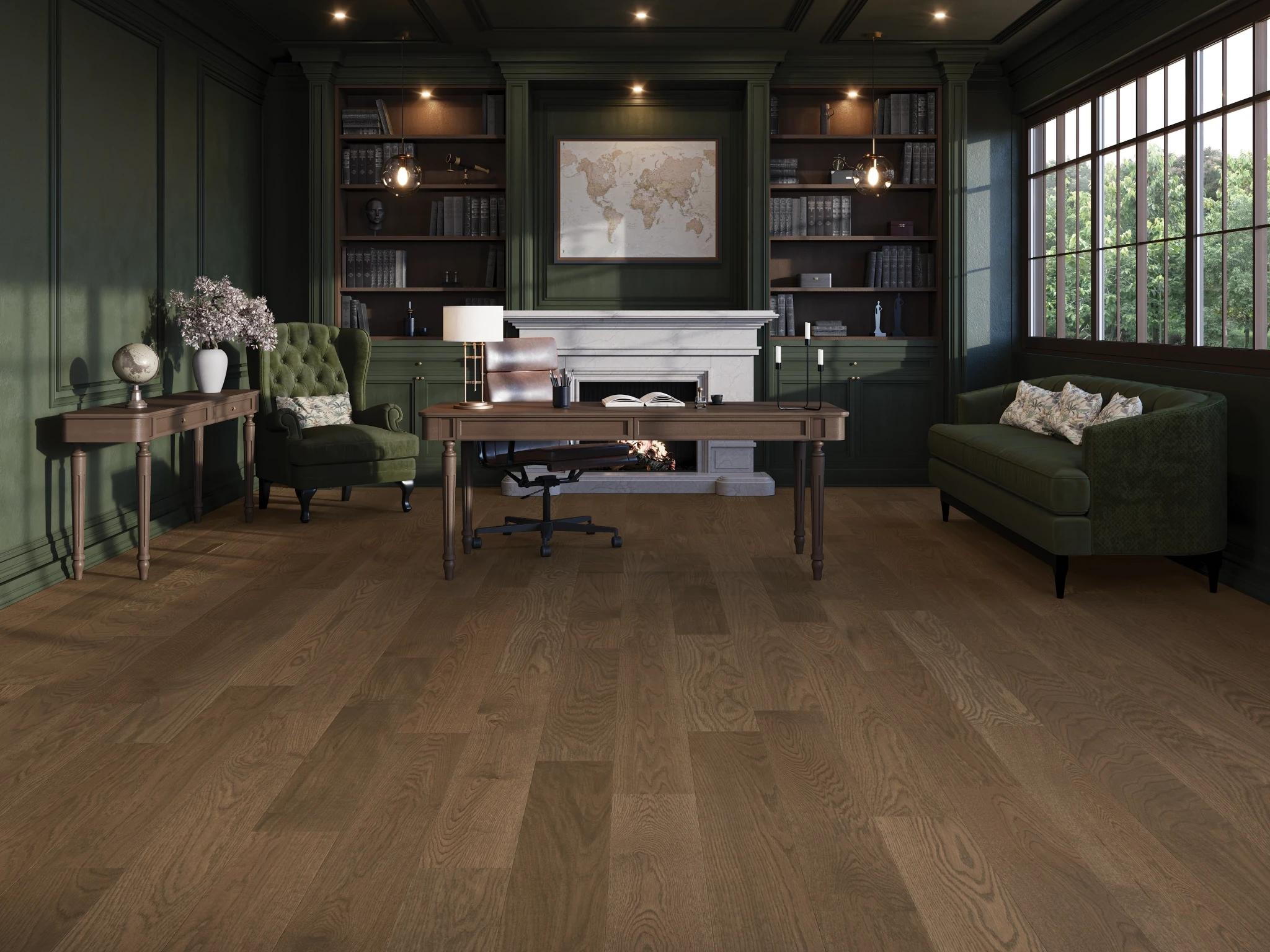 Visualisation de Chêne Blanc Pecan Select Brossé Mat Revêtement de sol par Alexandra Hardwood Flooring